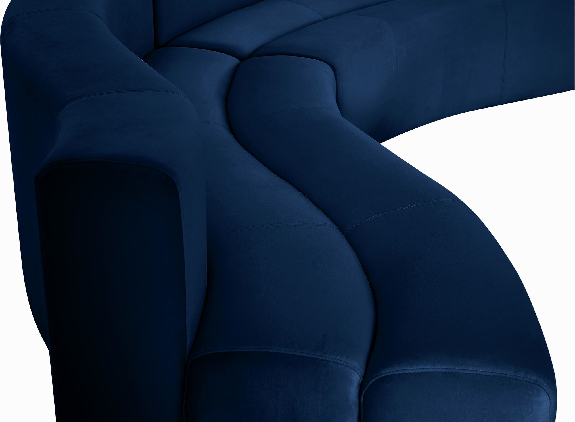 Curl 2-Piece Velvet Sectional