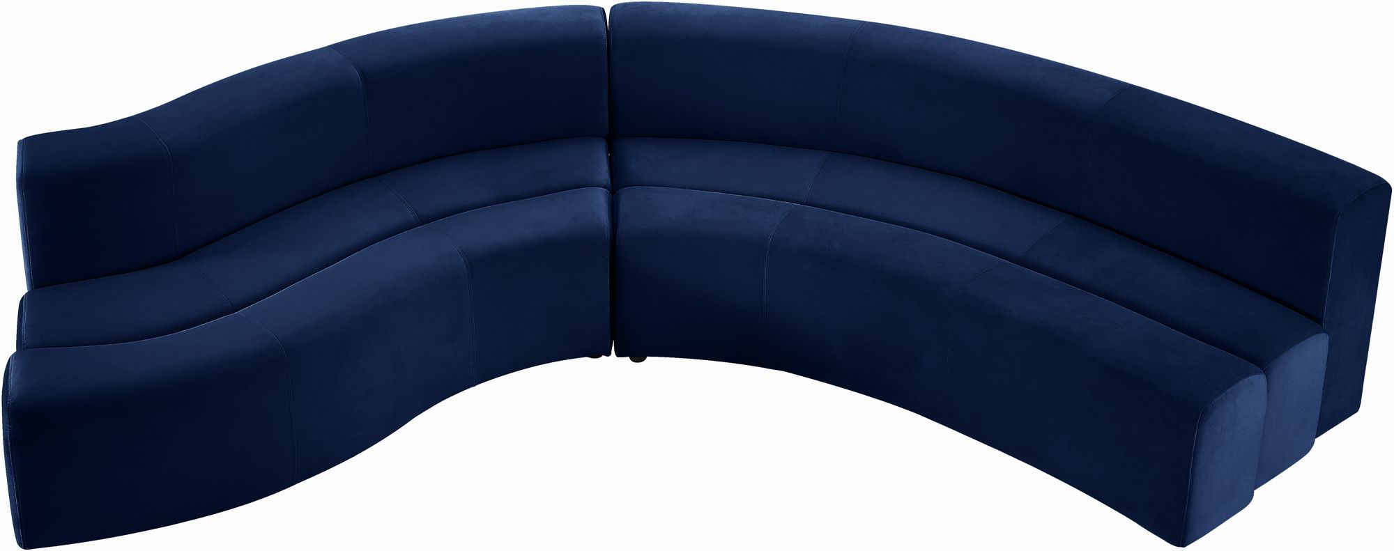 Curl 2-Piece Velvet Sectional