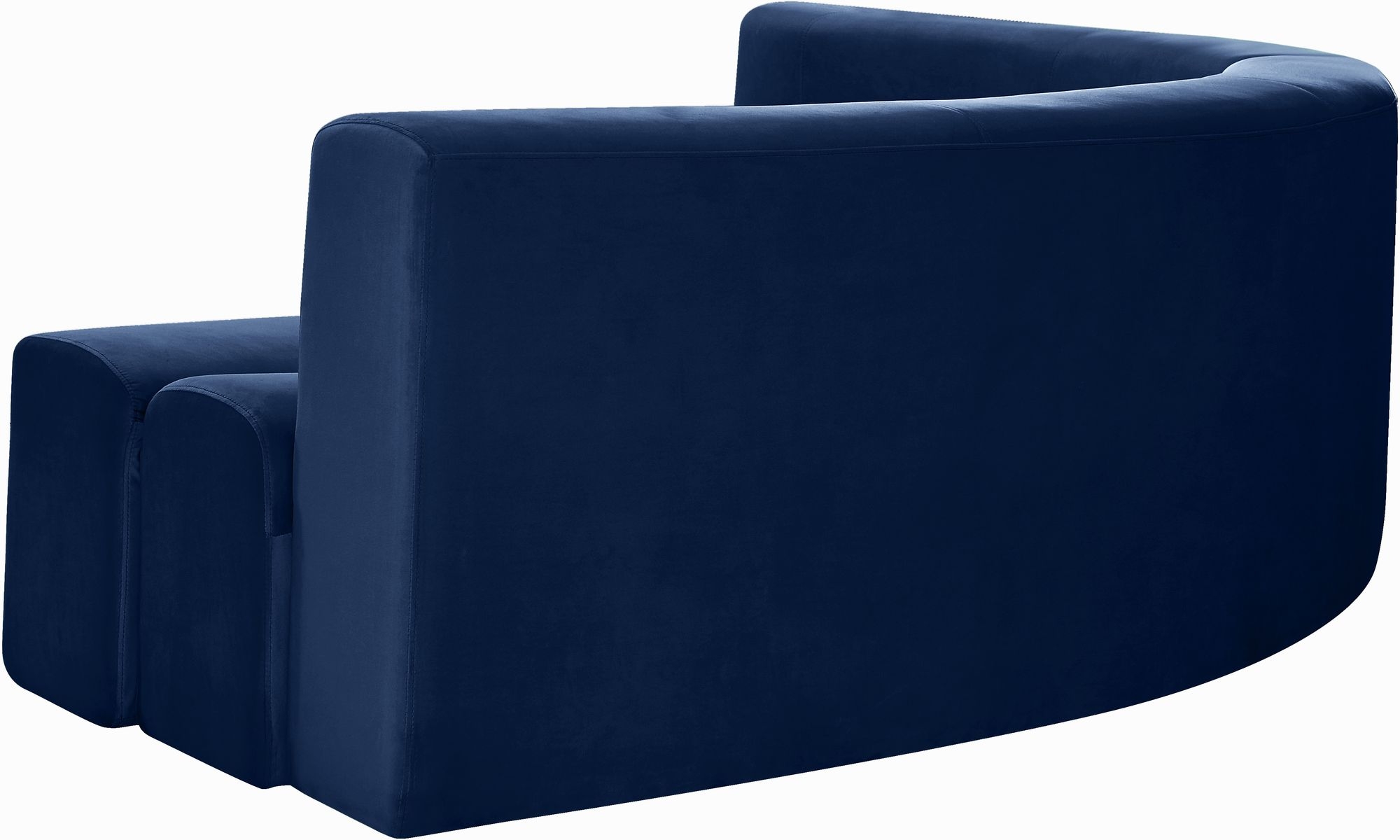 Blue Velvet Sectional Back Side by Meridian