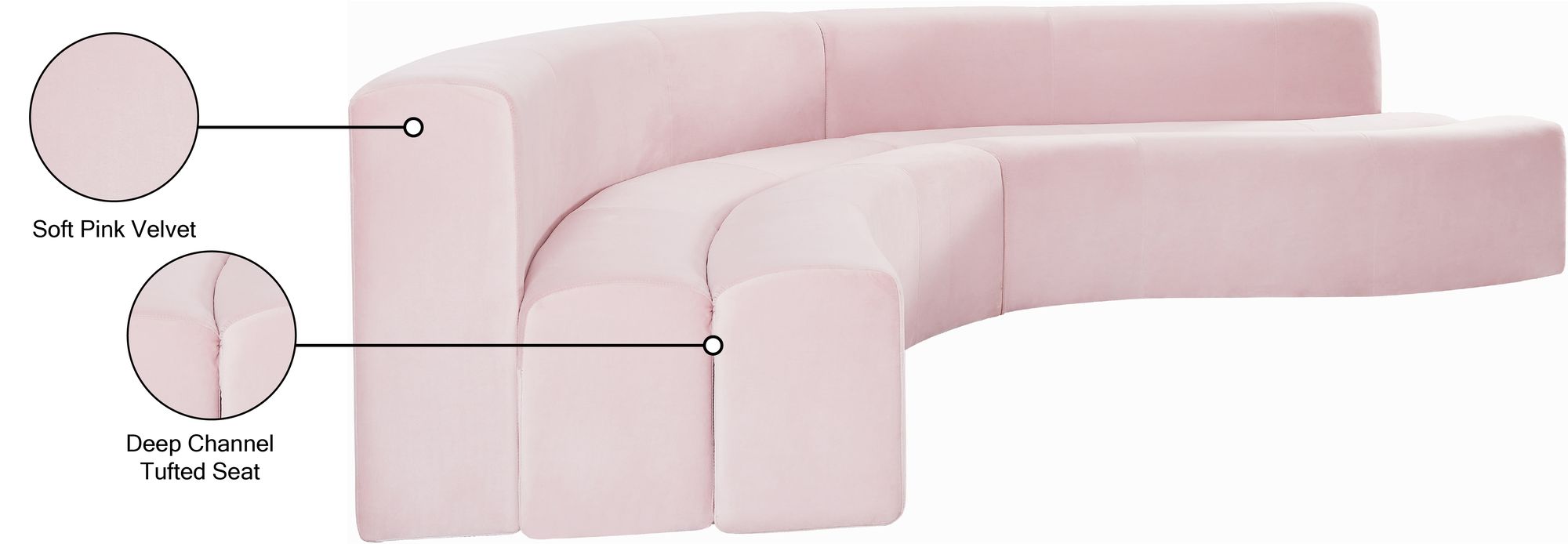 Curl 2-Piece Velvet Sectional