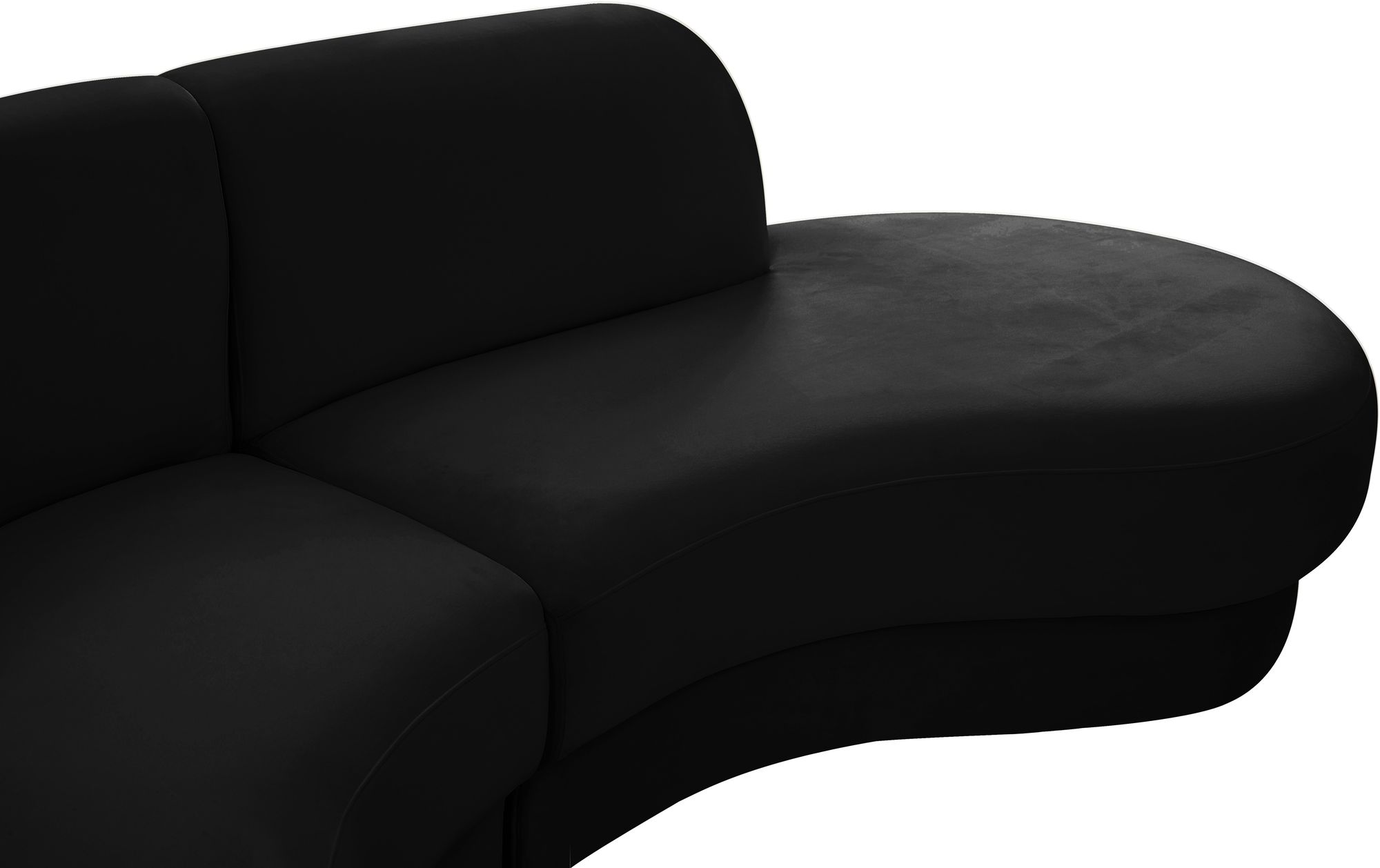 Rosa 135" 3-Piece Velvet Sectional
