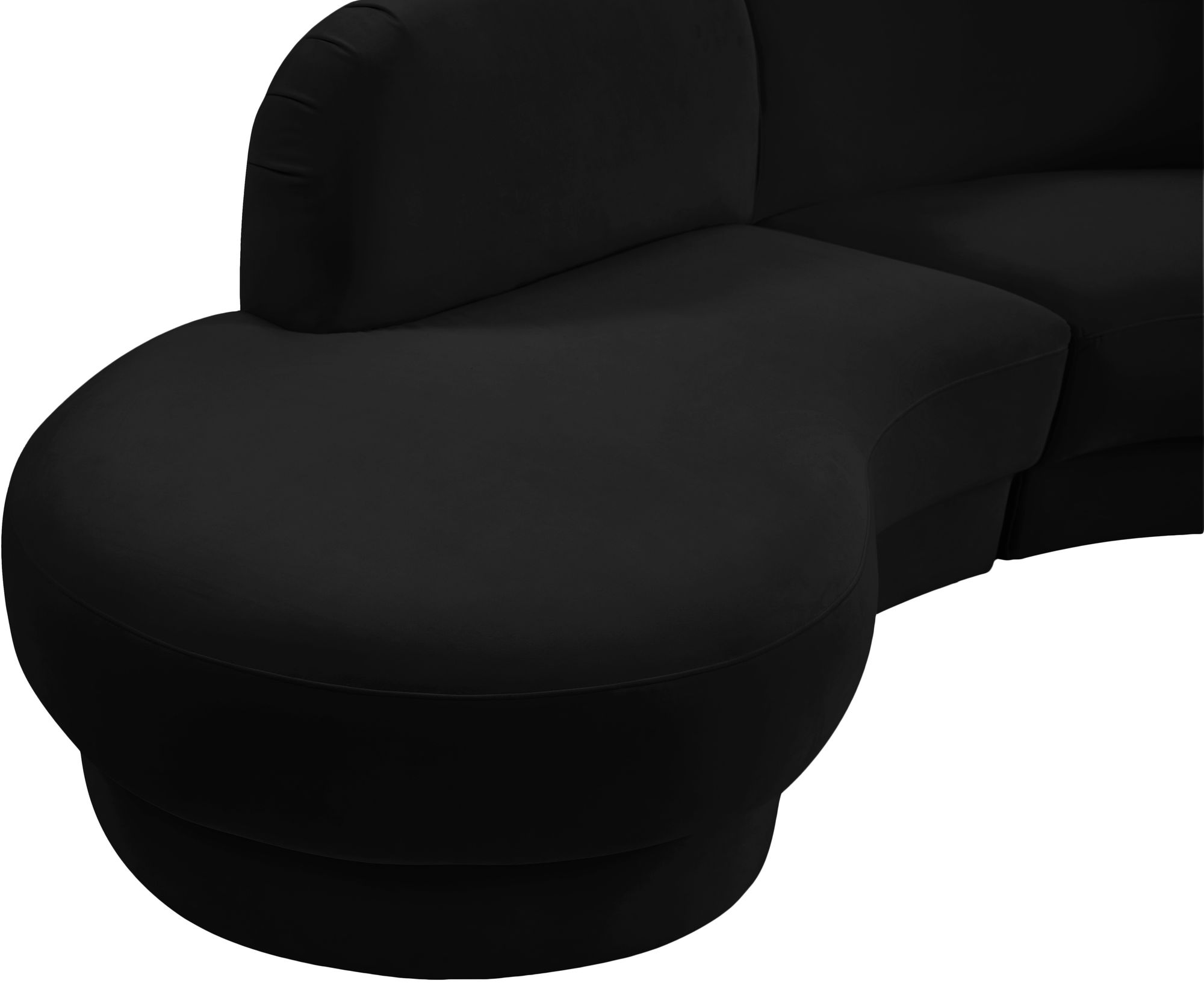 Rosa 135" 3-Piece Velvet Sectional