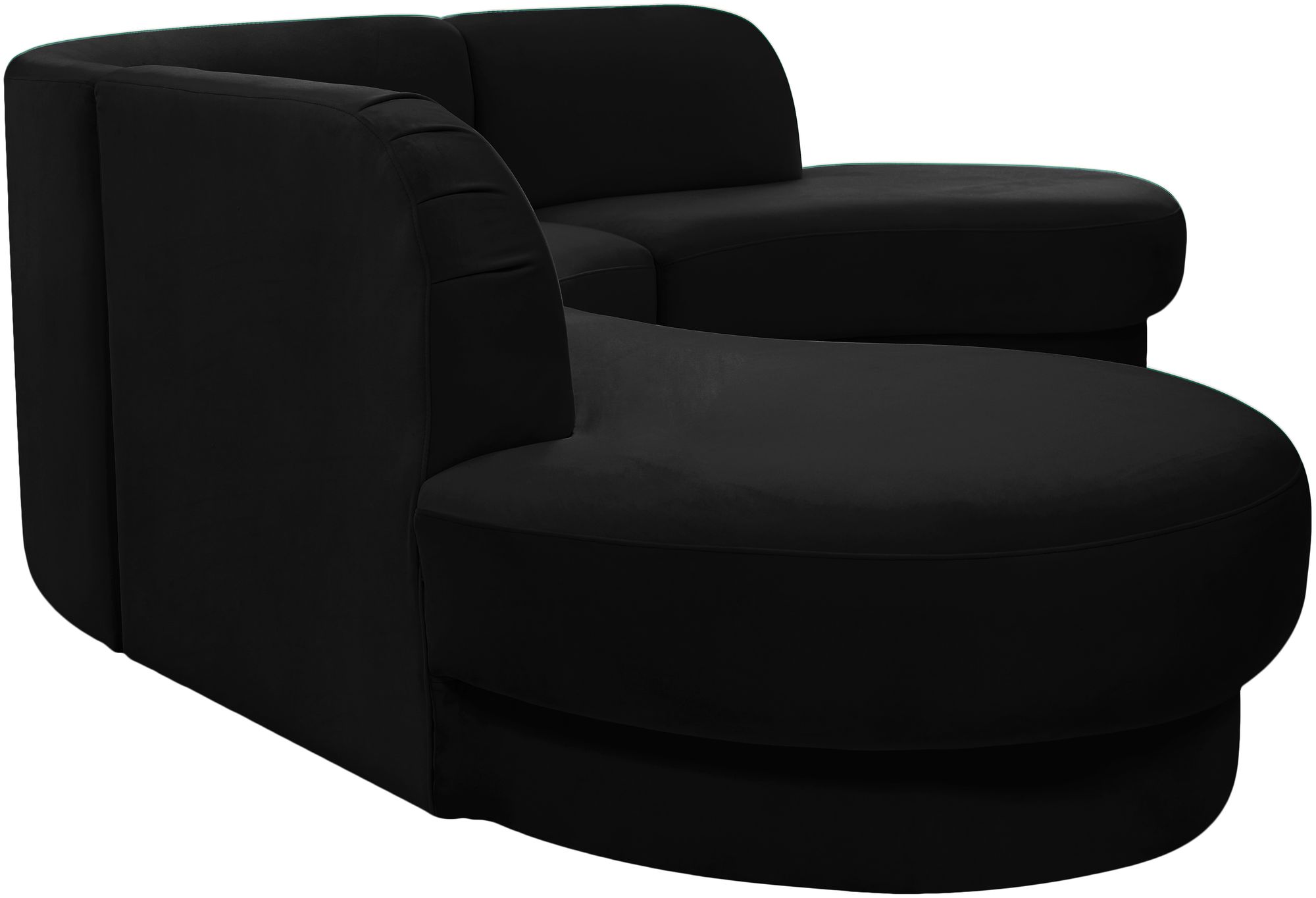 Rosa 135" 3-Piece Velvet Sectional