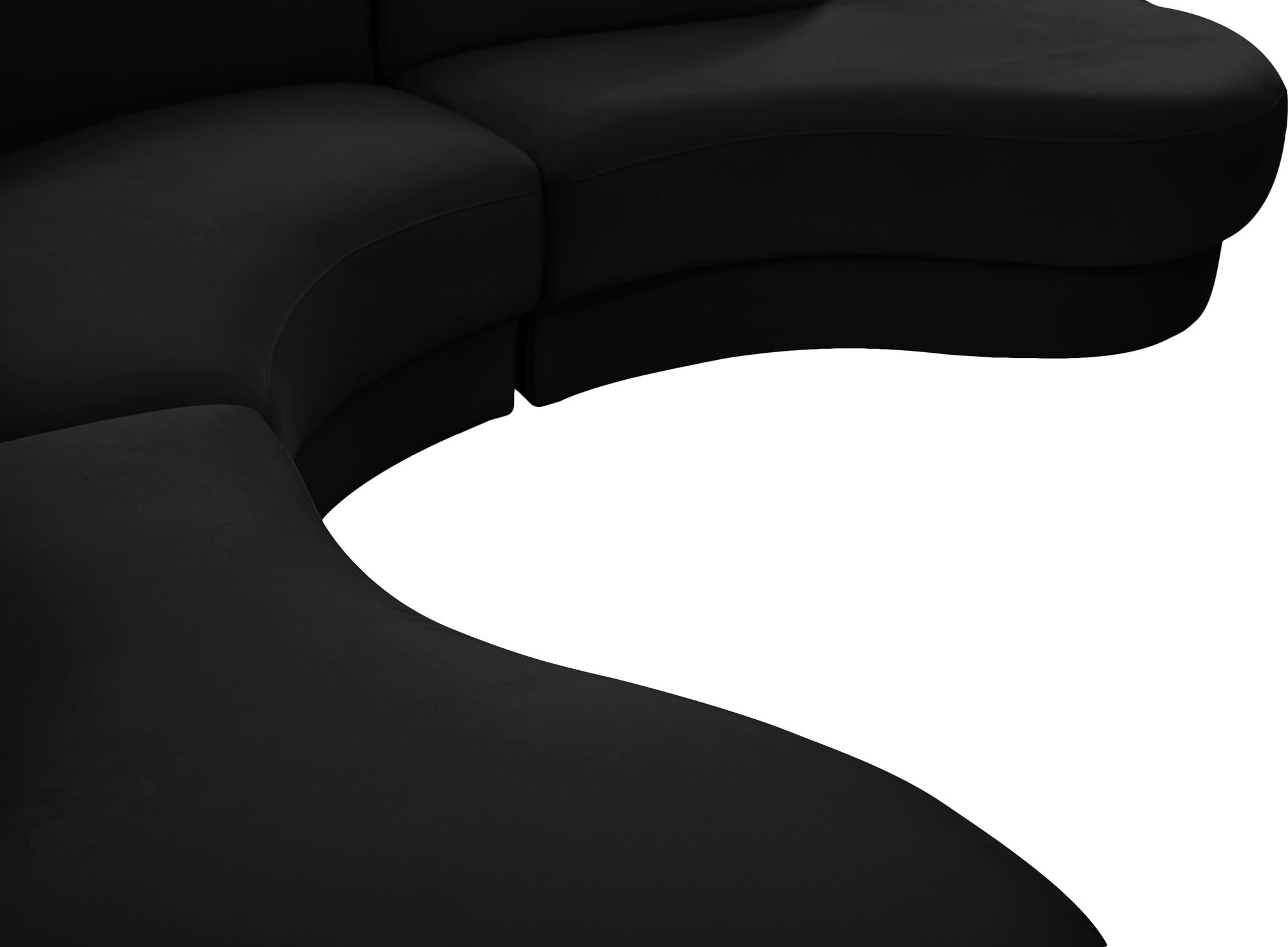 Rosa 135" 3-Piece Velvet Sectional