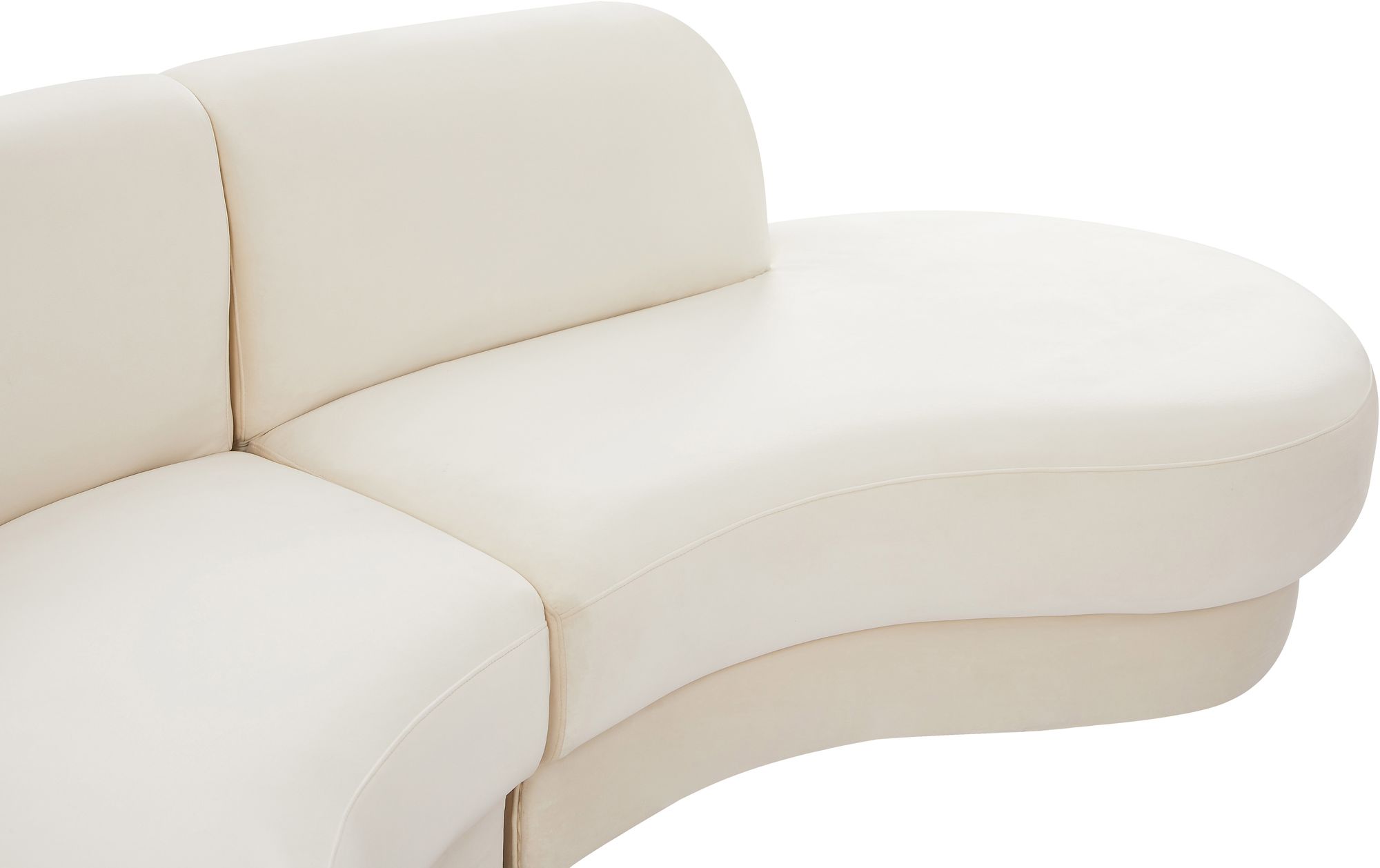 Rosa 135" 3-Piece Velvet Sectional