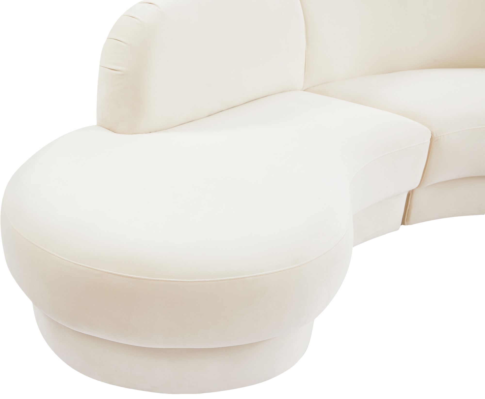 Rosa 135" 3-Piece Velvet Sectional