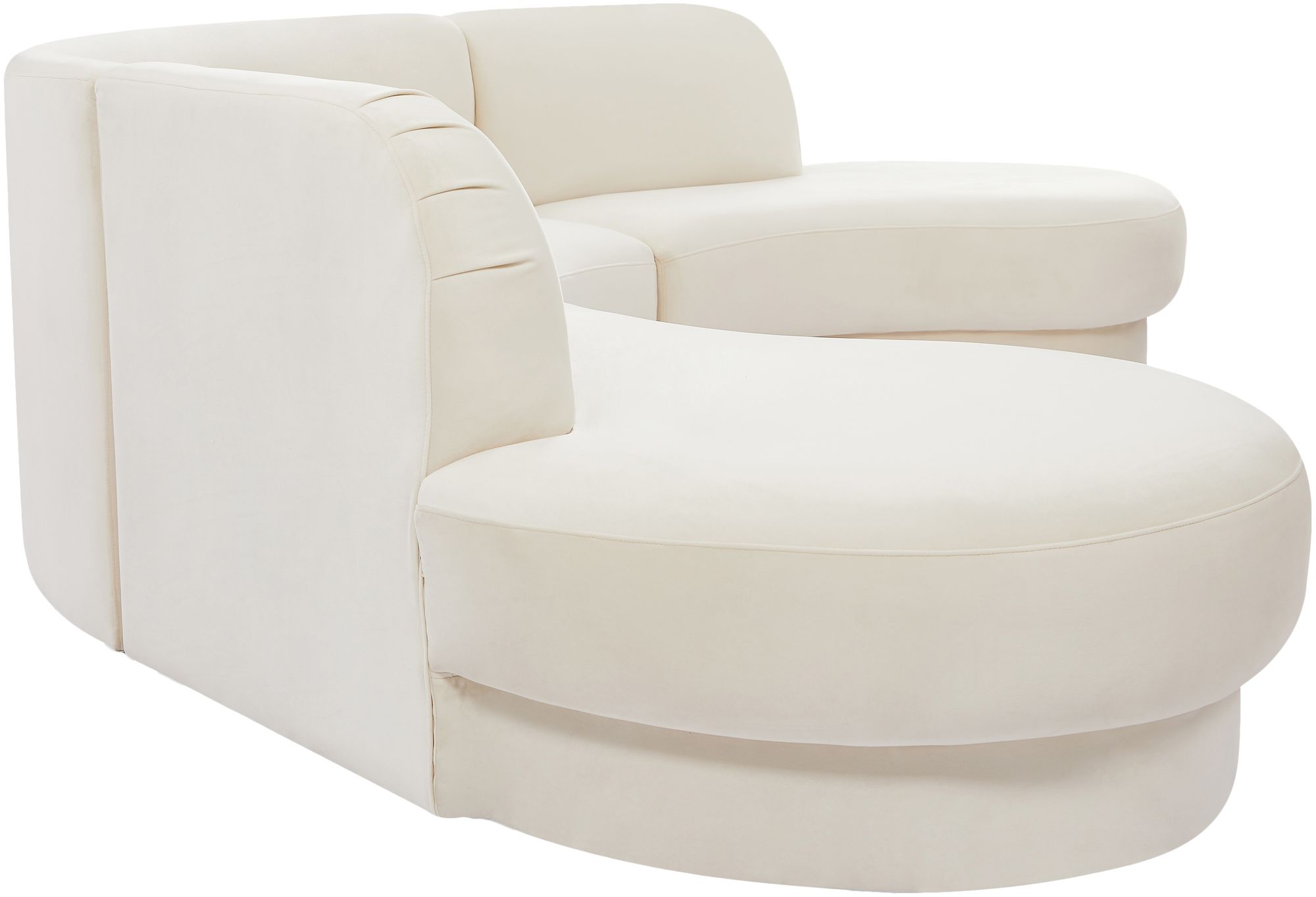 Rosa 135" 3-Piece Velvet Sectional