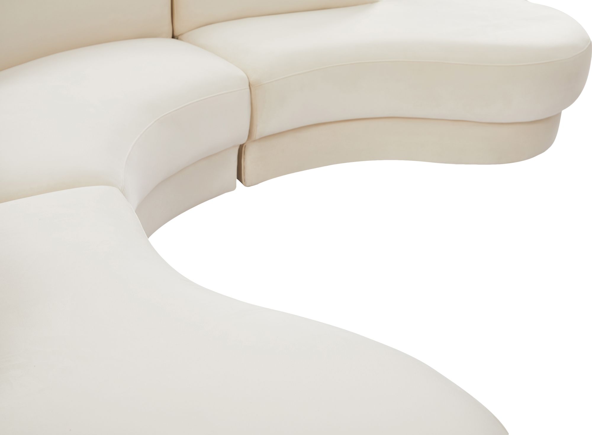 Rosa 135" 3-Piece Velvet Sectional