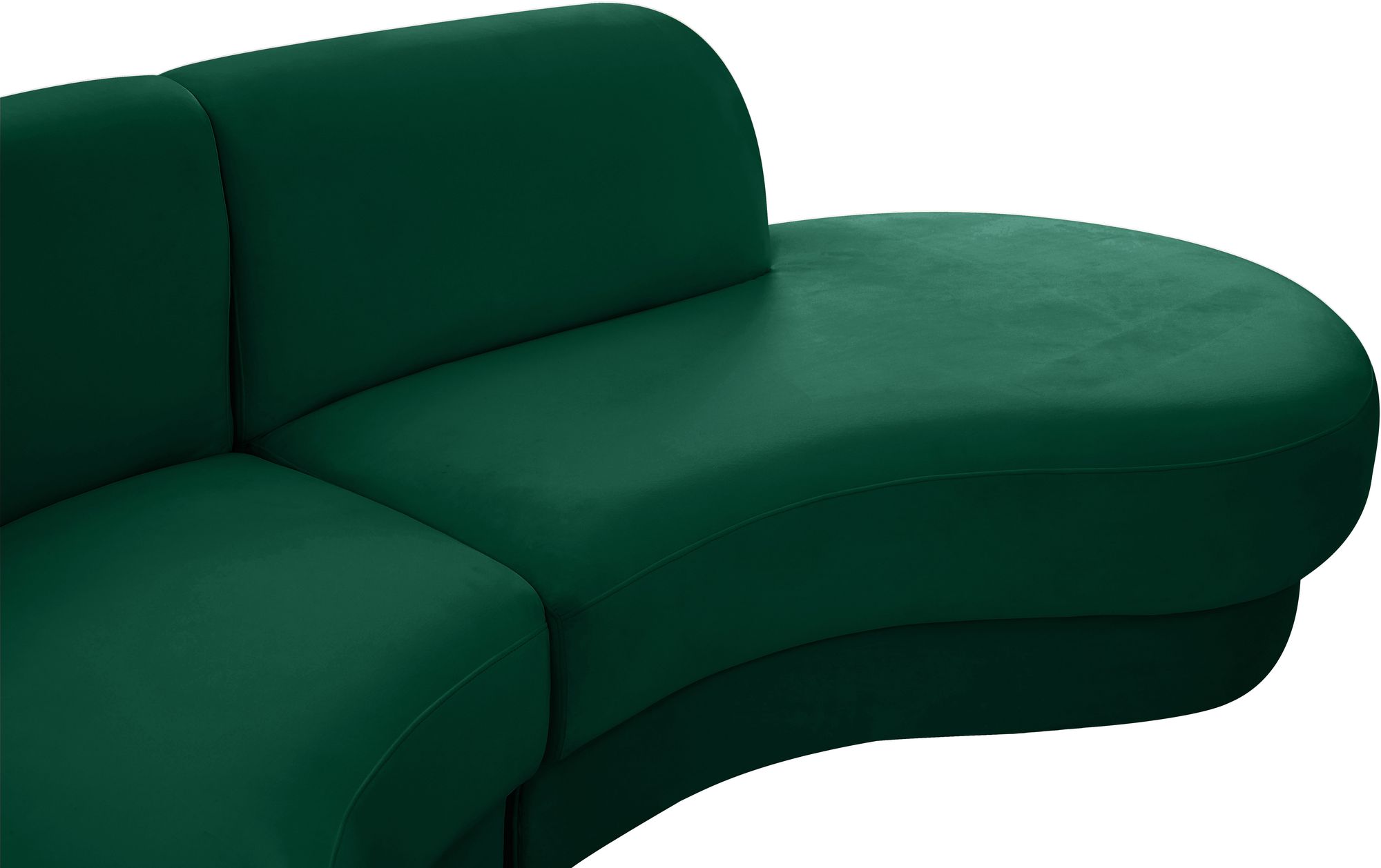 Rosa 135" 3-Piece Velvet Sectional