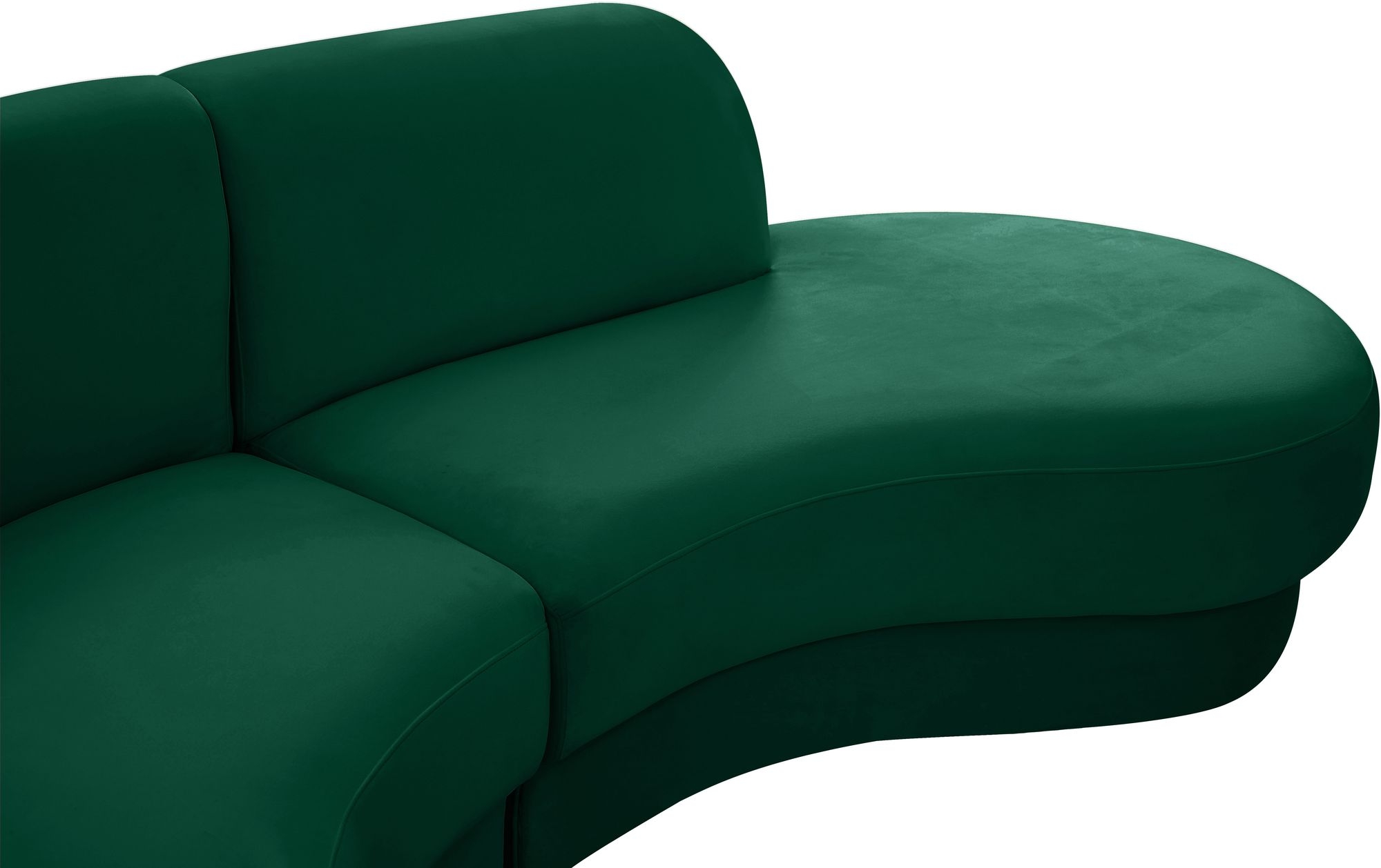 Rosa 135" 3-Piece Velvet Sectional
