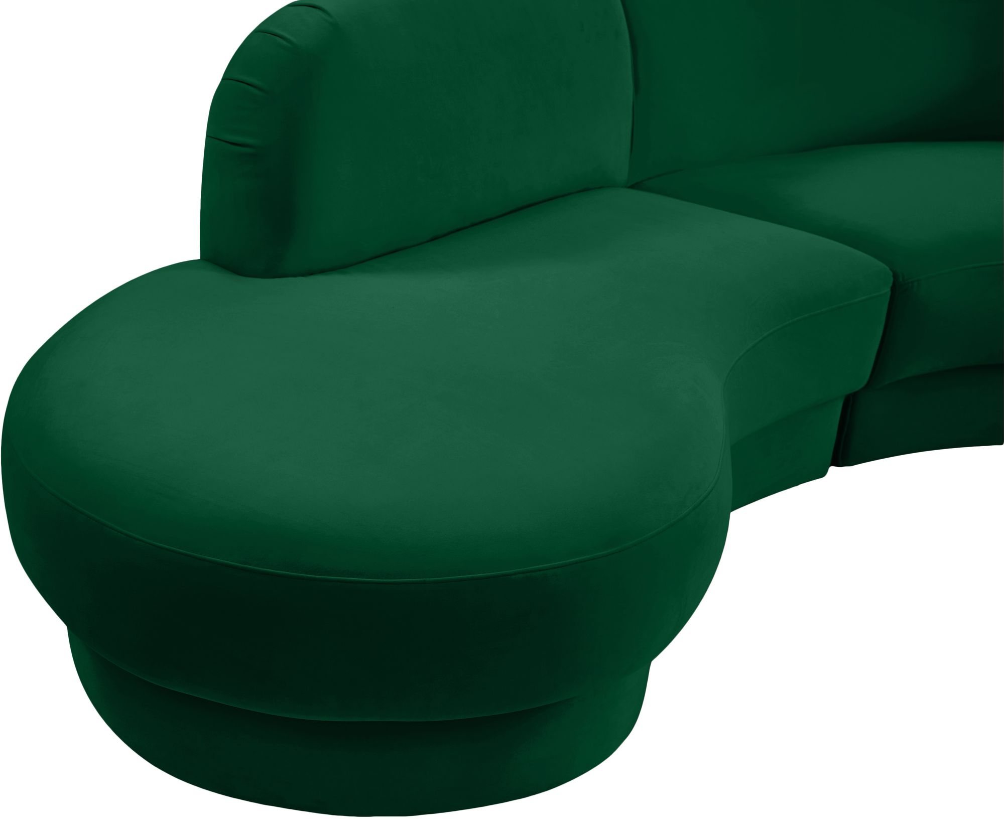 Rosa 135" 3-Piece Velvet Sectional
