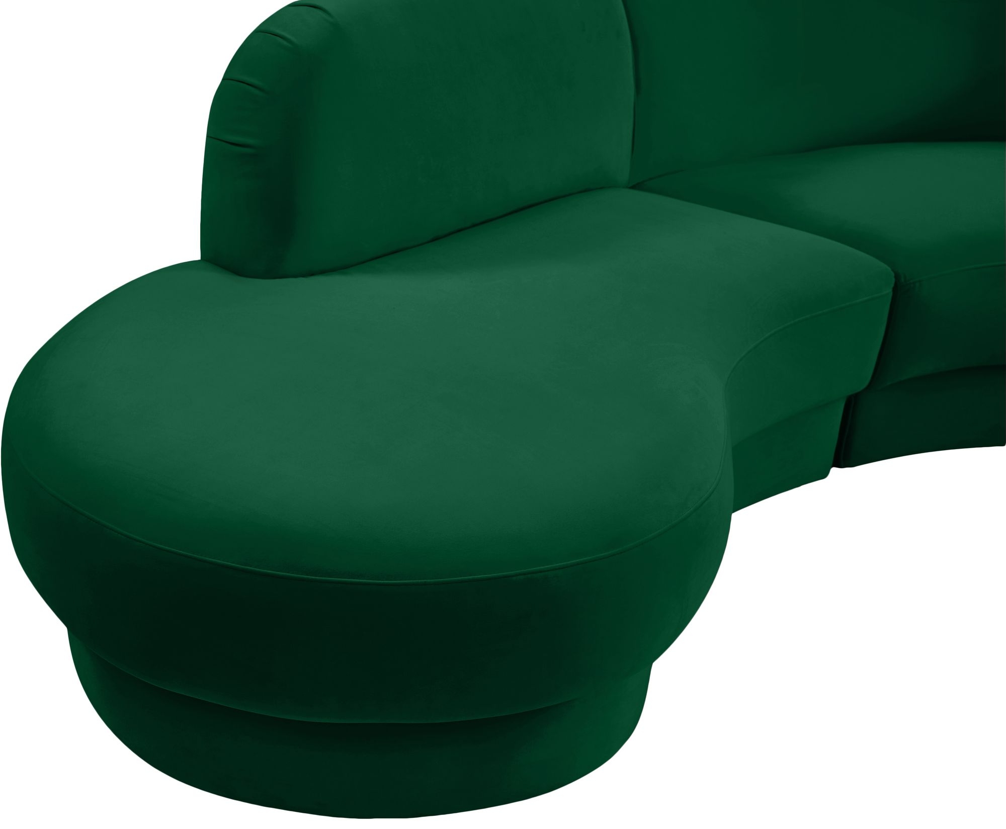 Rosa 135" 3-Piece Velvet Sectional