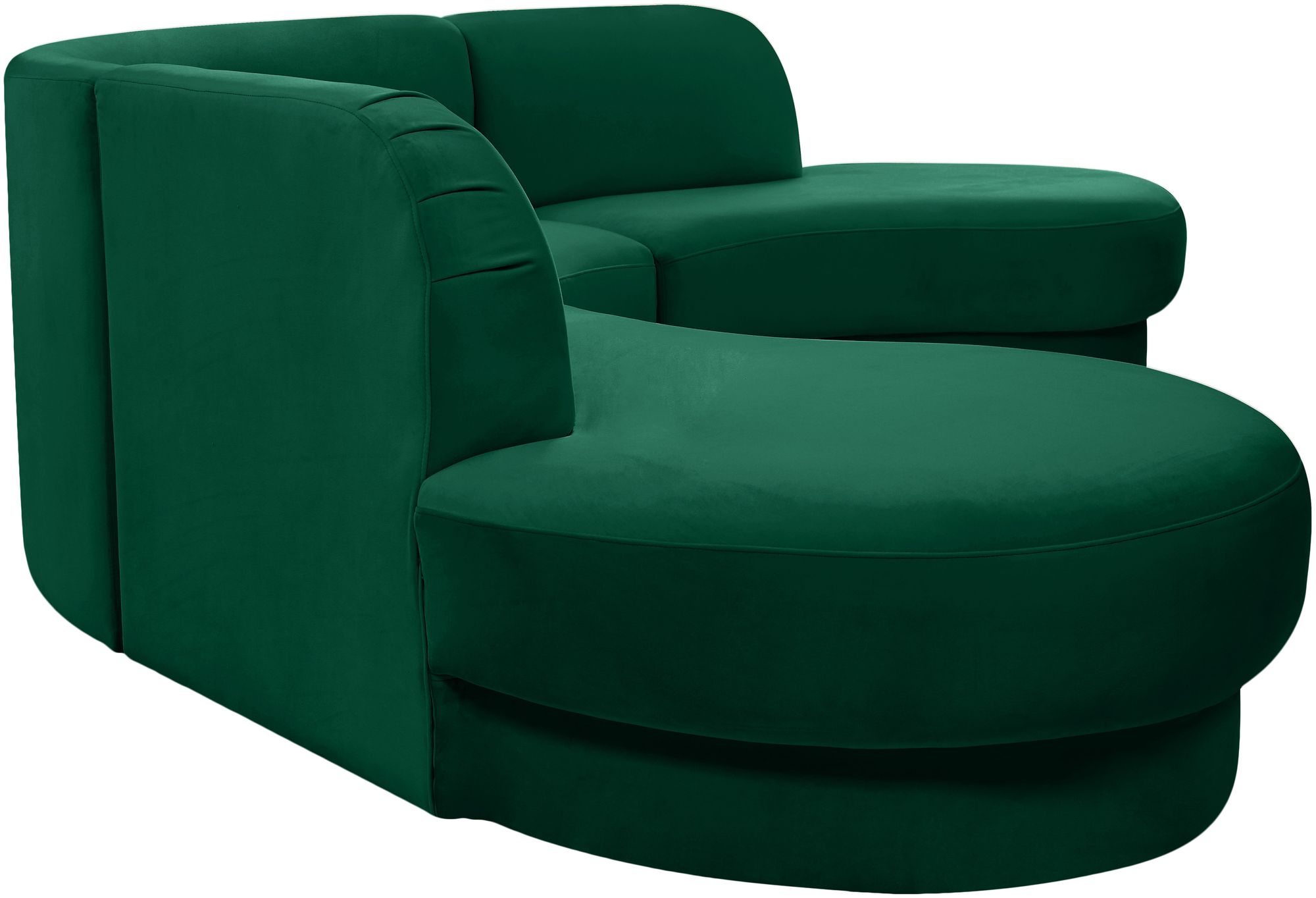 Rosa 135" 3-Piece Velvet Sectional