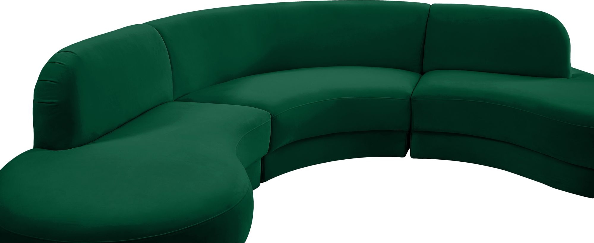 Rosa 135" 3-Piece Velvet Sectional