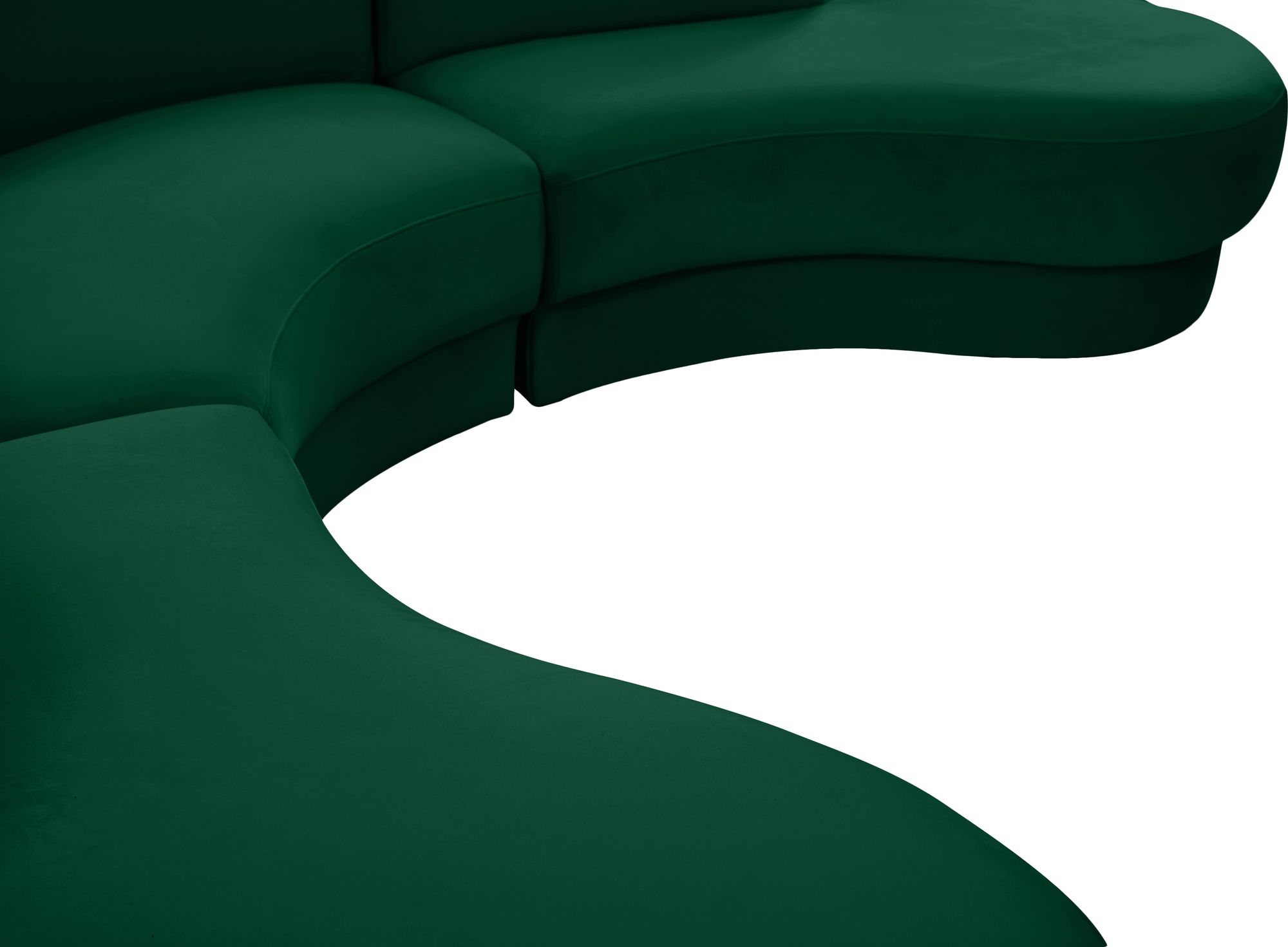 Rosa 135" 3-Piece Velvet Sectional