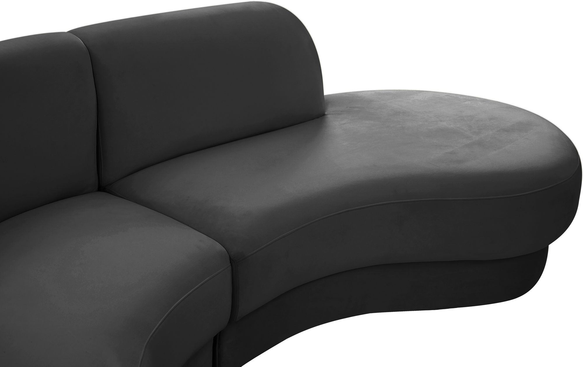 Rosa 135" 3-Piece Velvet Sectional