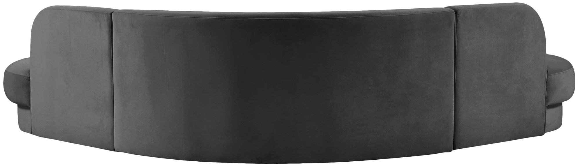 Rosa 135" 3-Piece Velvet Sectional