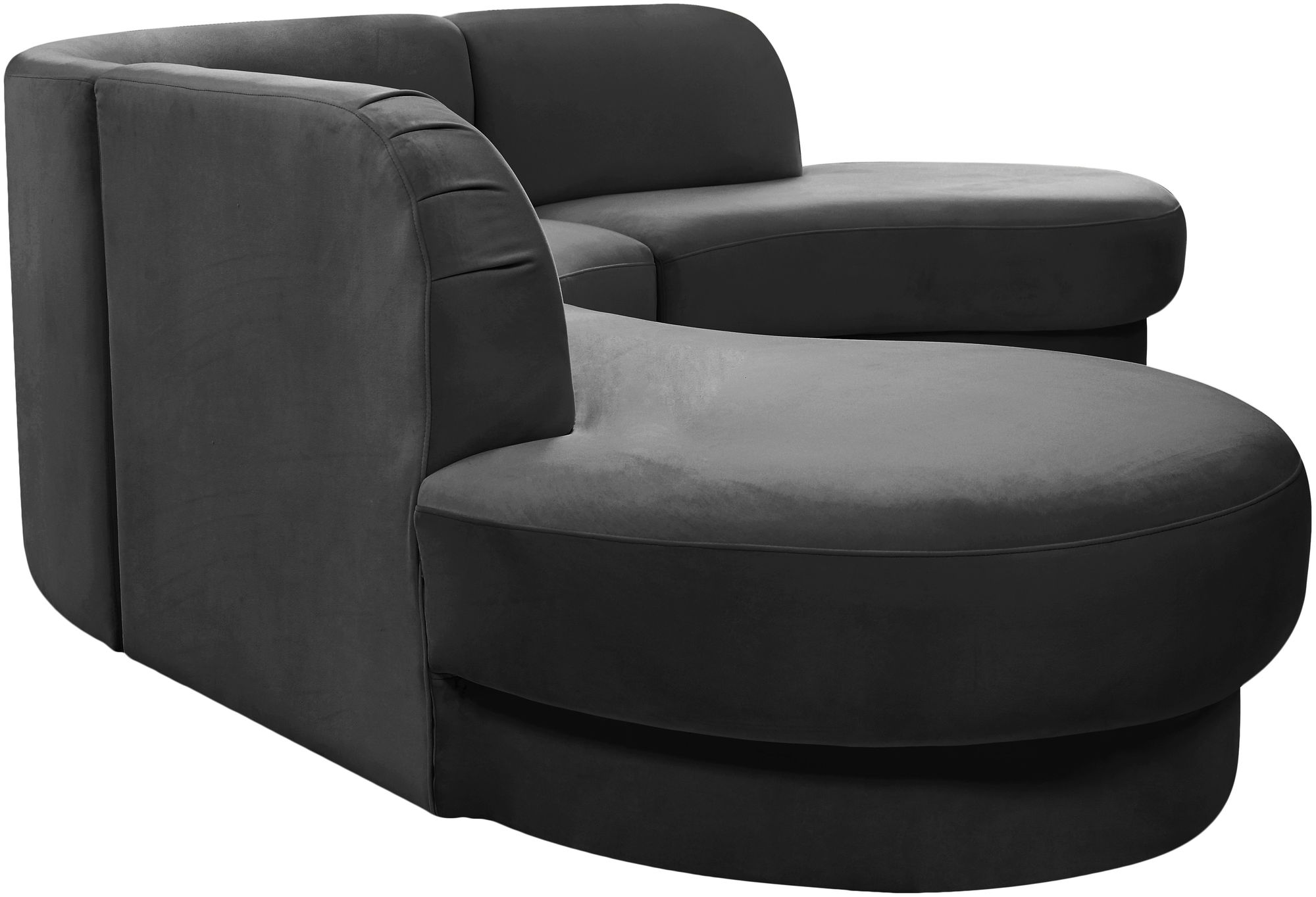 Rosa 135" 3-Piece Velvet Sectional