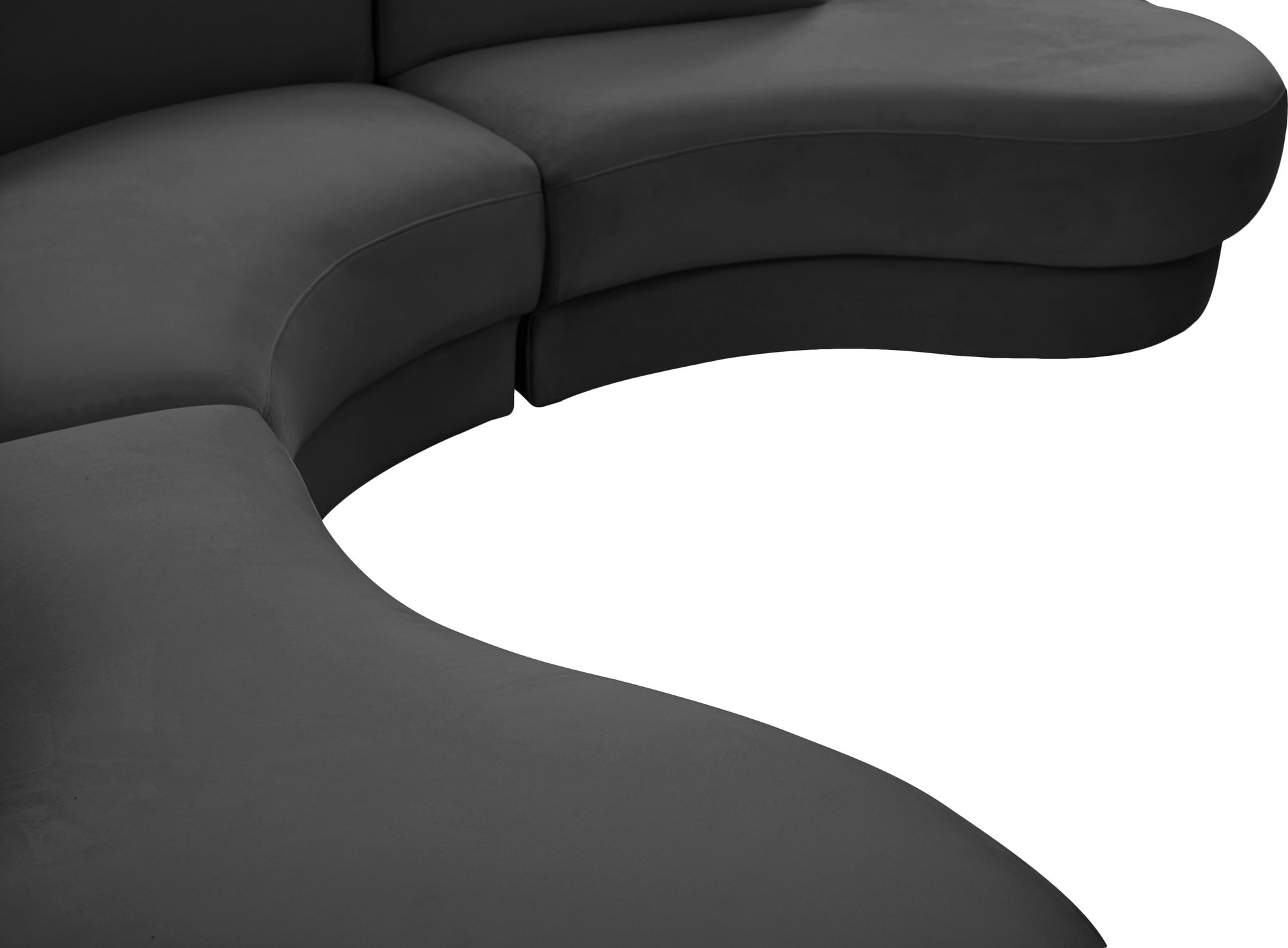 Rosa 135" 3-Piece Velvet Sectional
