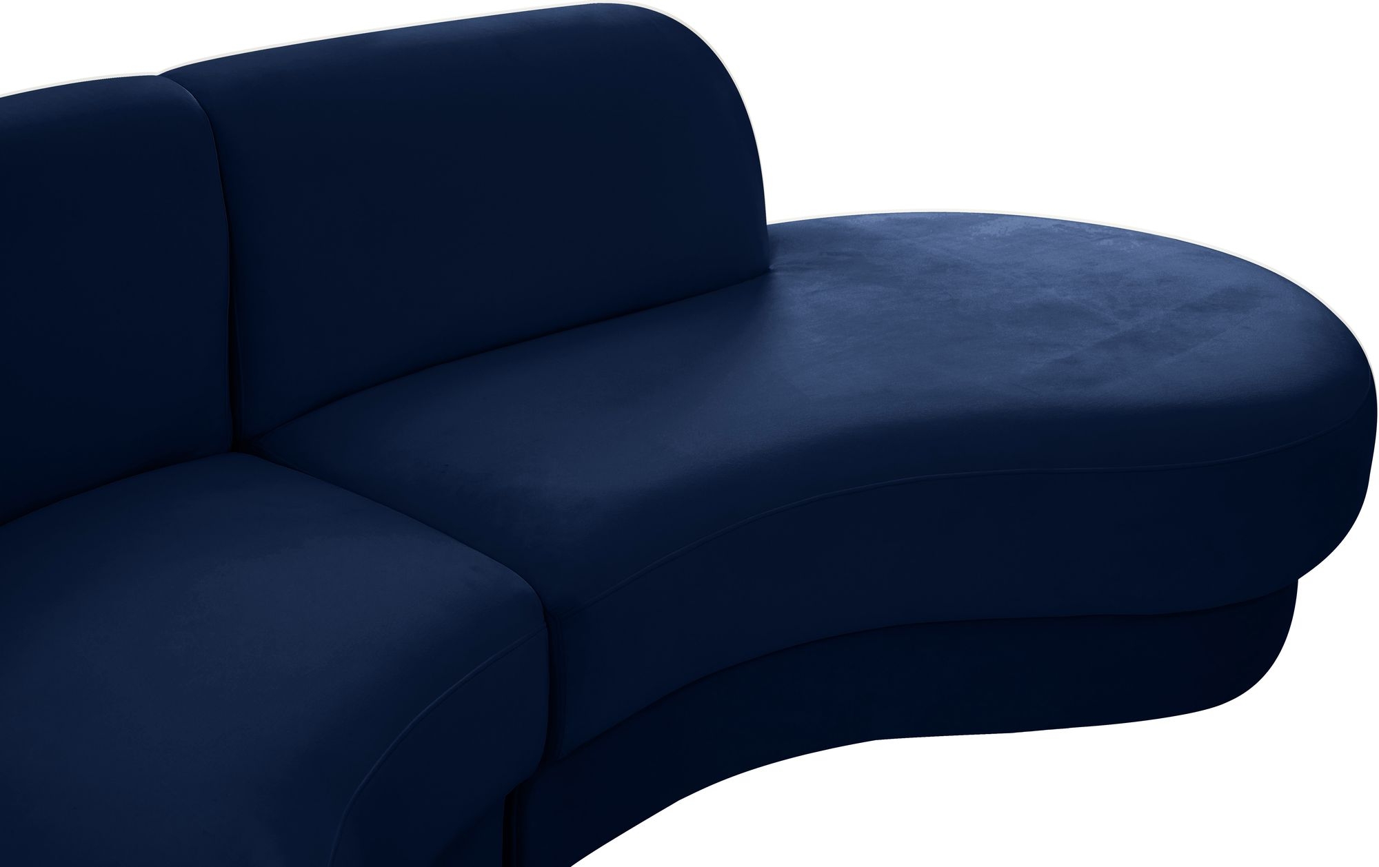 Rosa 135" 3-Piece Velvet Sectional