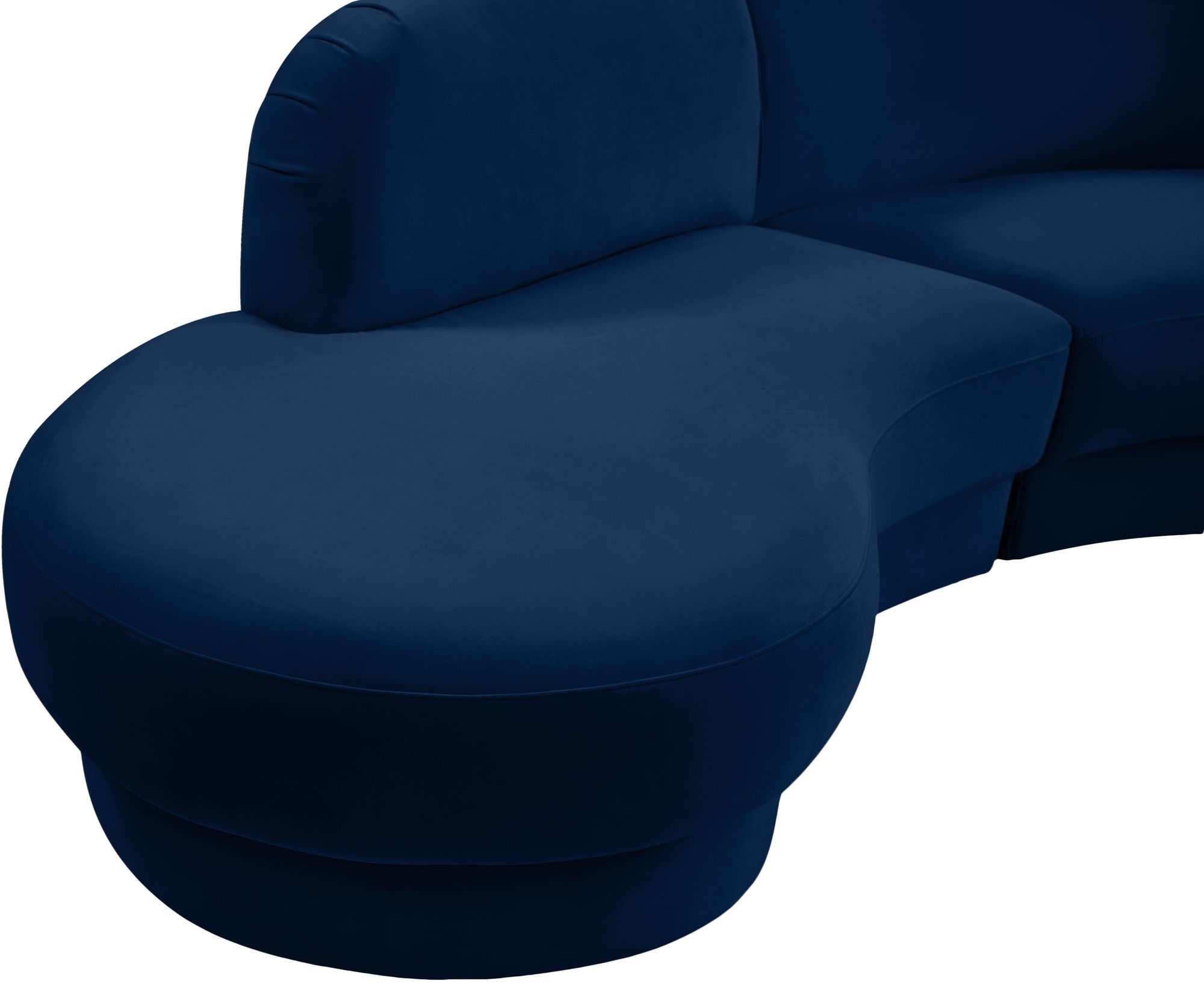 Rosa 135" 3-Piece Velvet Sectional