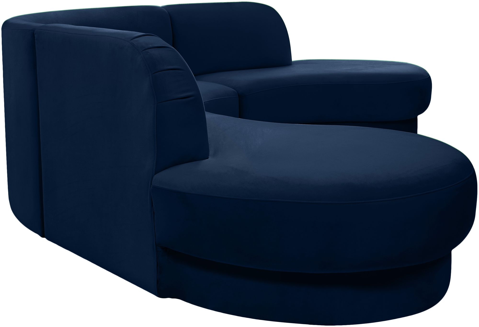 Rosa 135" 3-Piece Velvet Sectional