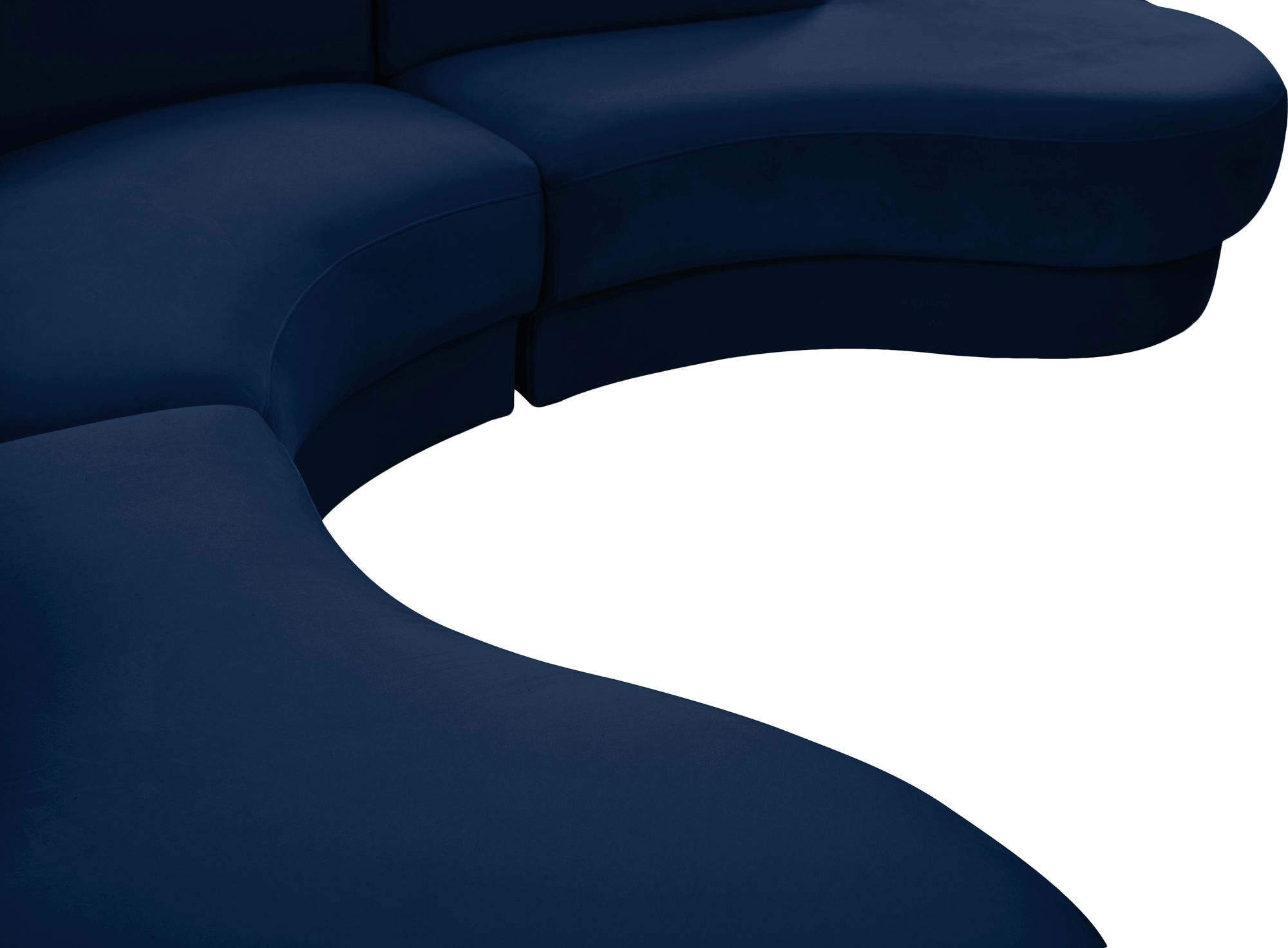 Rosa 135" 3-Piece Velvet Sectional