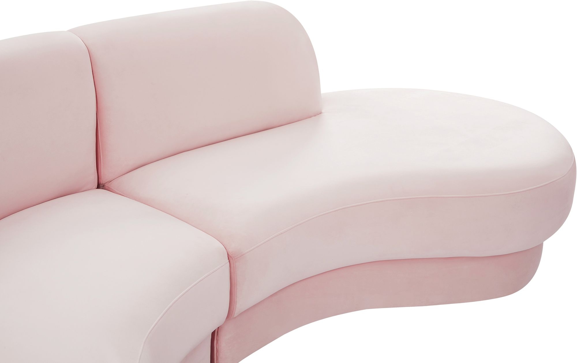 Rosa 135" 3-Piece Velvet Sectional