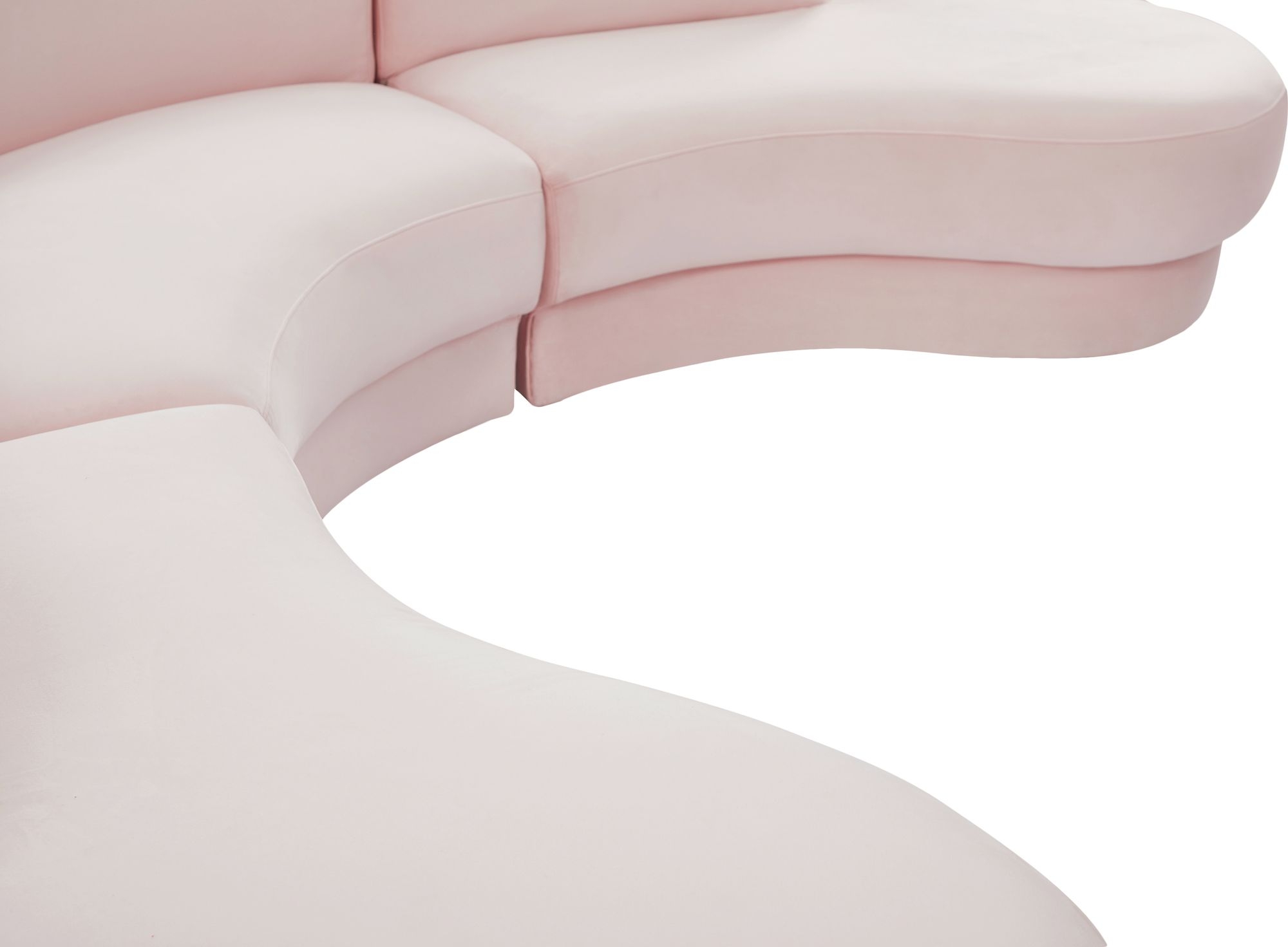 Rosa 135" 3-Piece Velvet Sectional