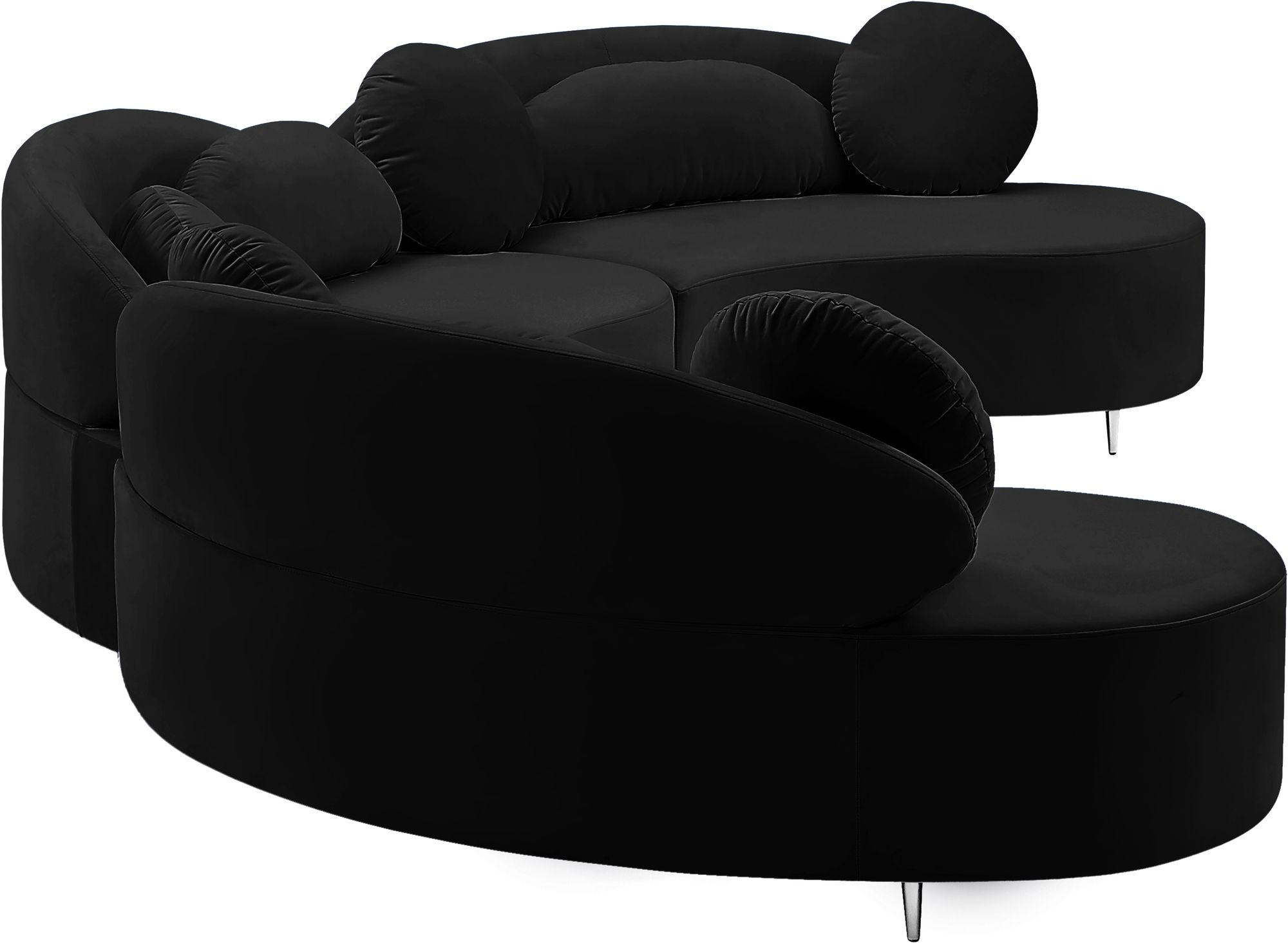Vivacious 169" 3-Piece Velvet Sectional