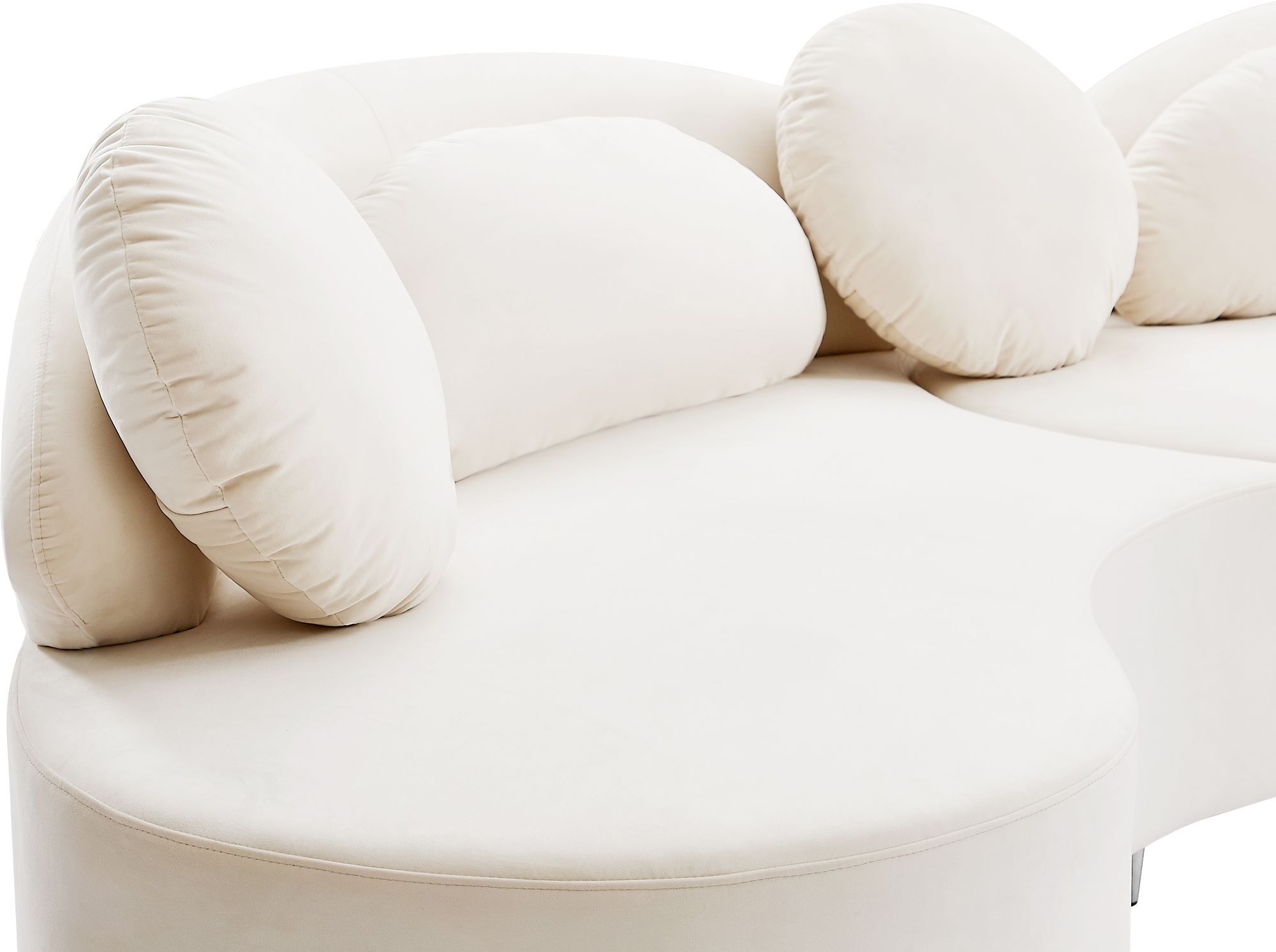 Vivacious 169" 3-Piece Velvet Sectional