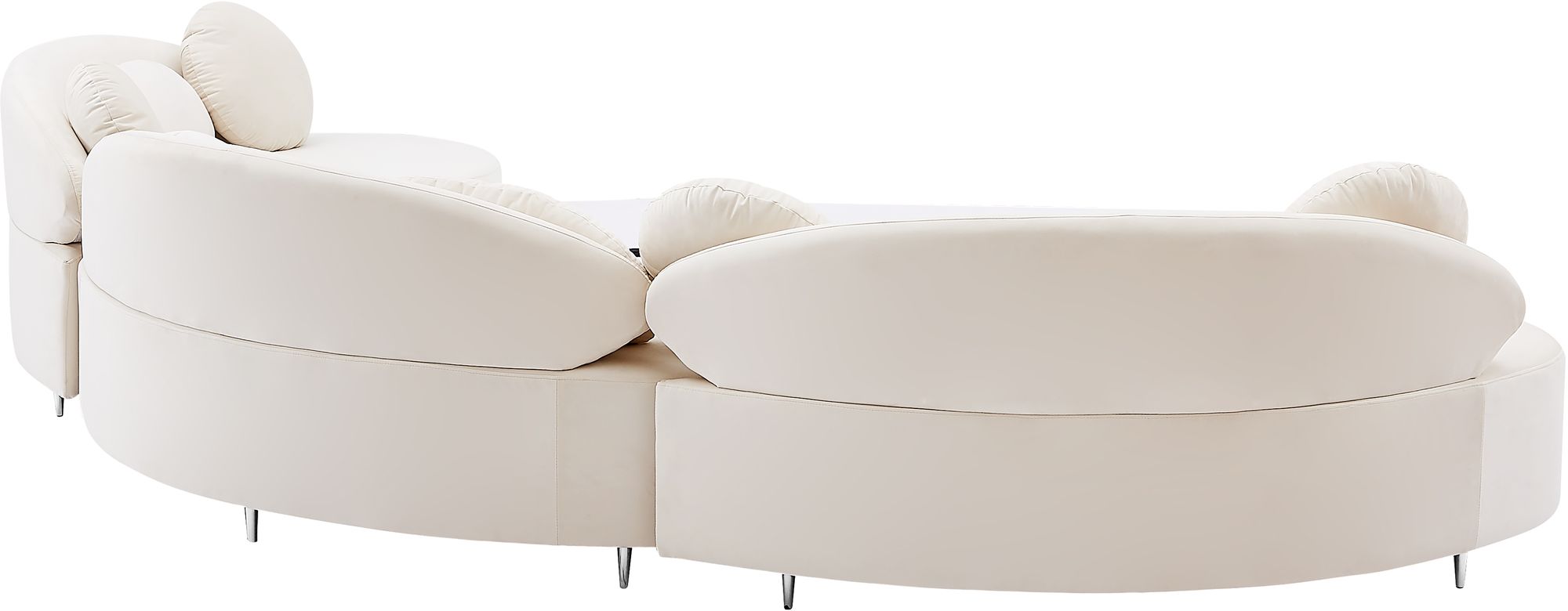 Vivacious 169" 3-Piece Velvet Sectional