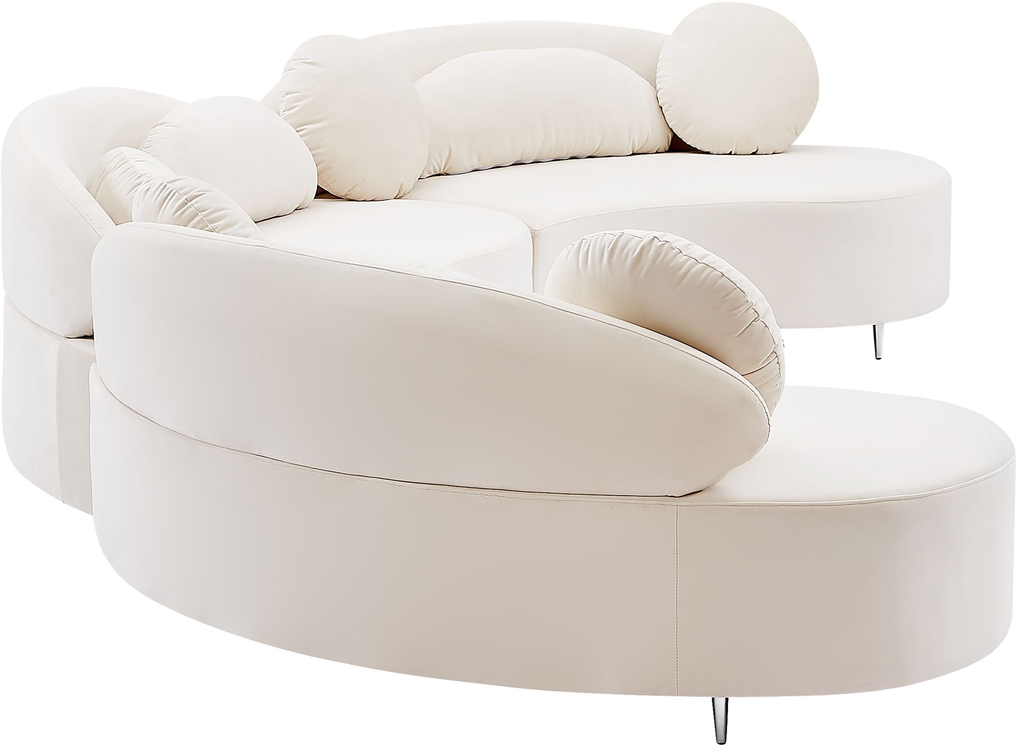 Vivacious 169" 3-Piece Velvet Sectional