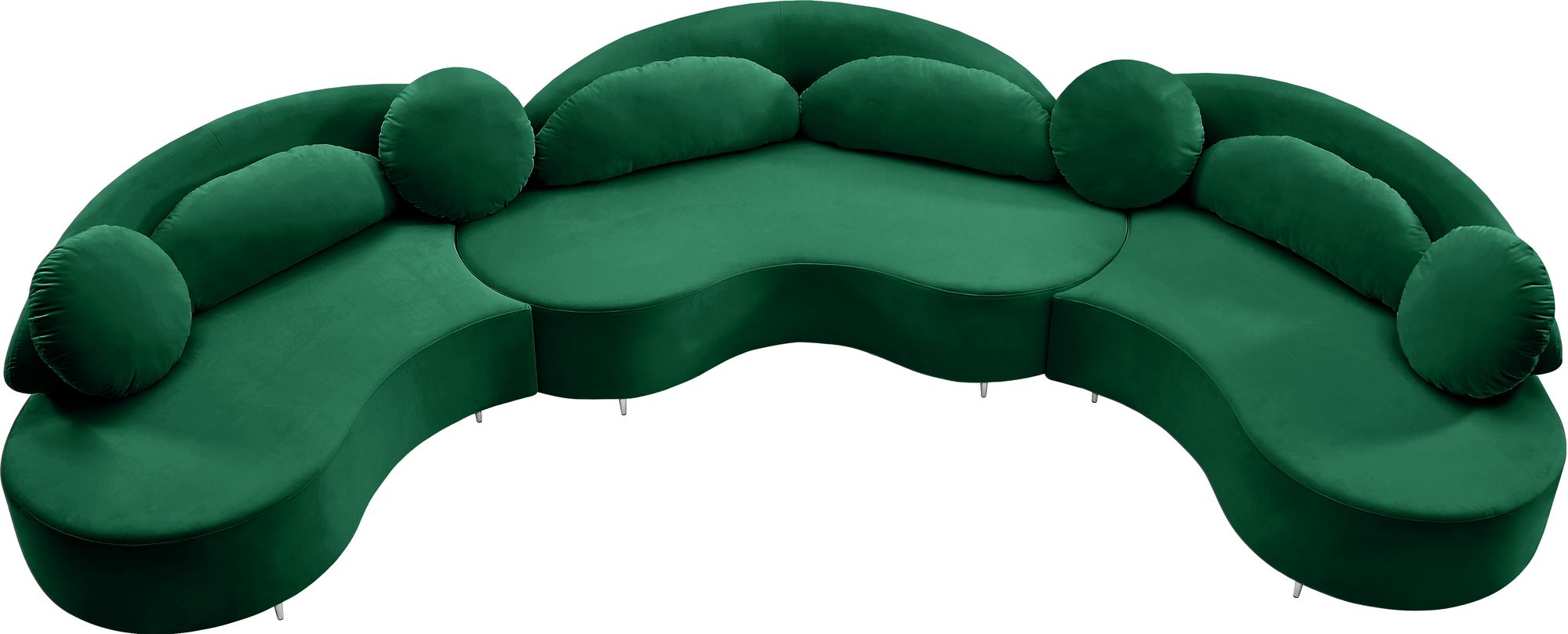 Vivacious 169" 3-Piece Velvet Sectional