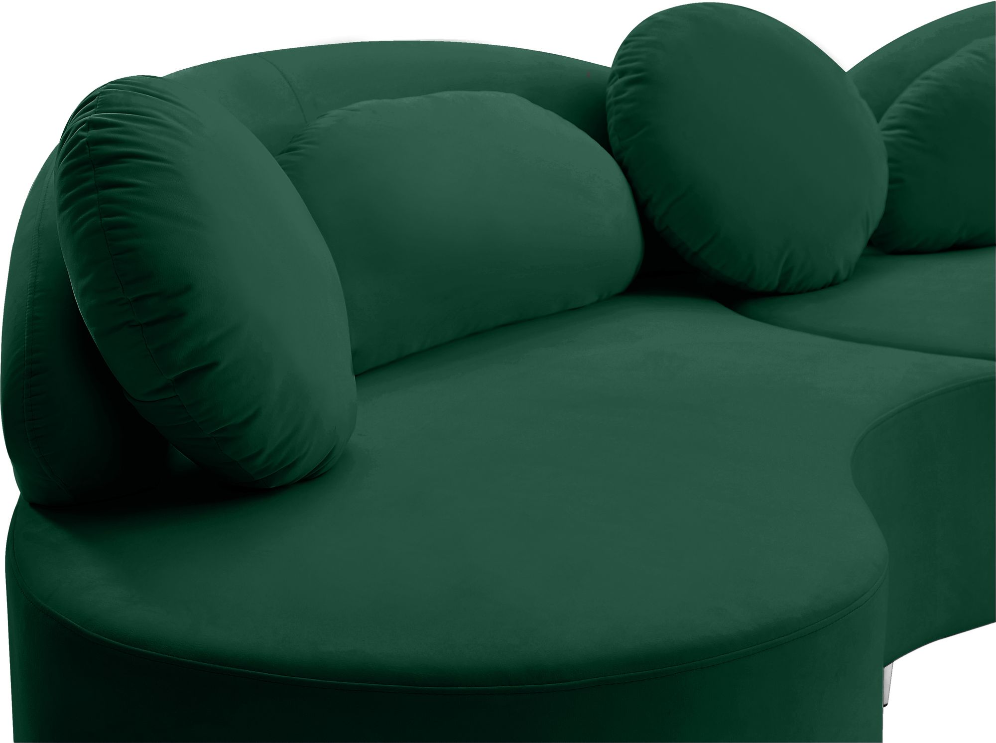Vivacious 169" 3-Piece Velvet Sectional
