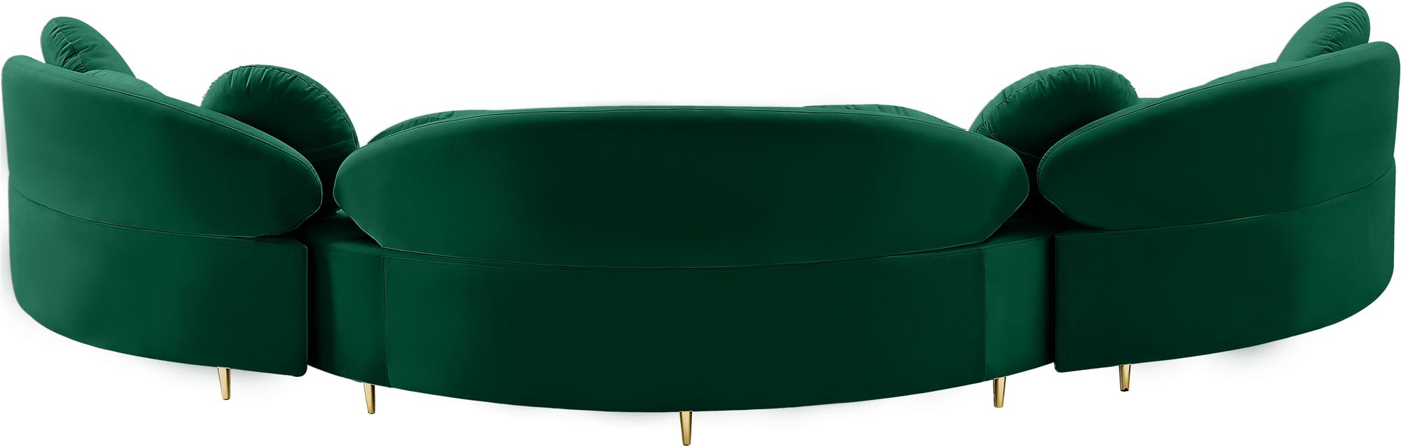 Vivacious 169" 3-Piece Velvet Sectional