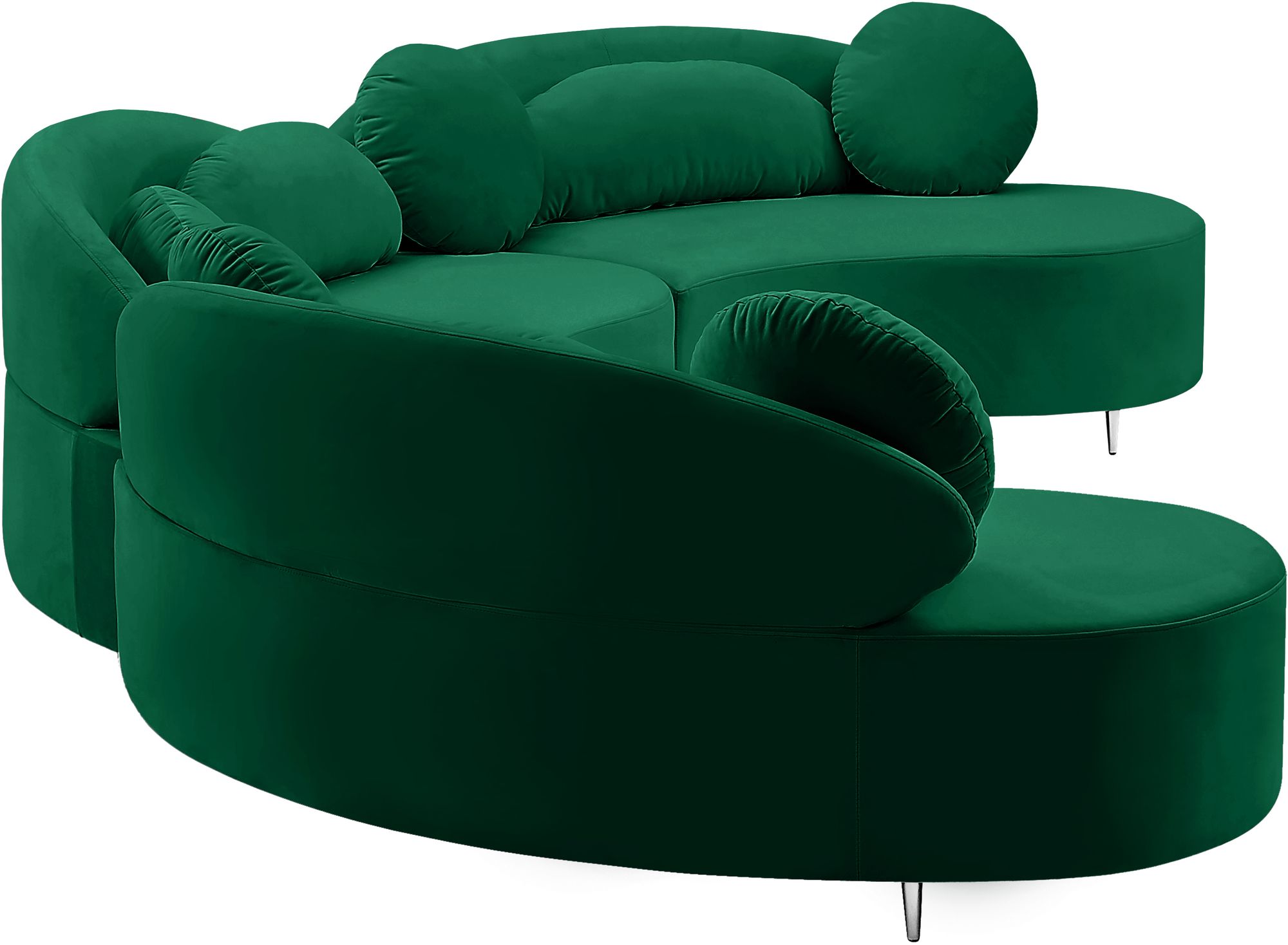 Vivacious 169" 3-Piece Velvet Sectional