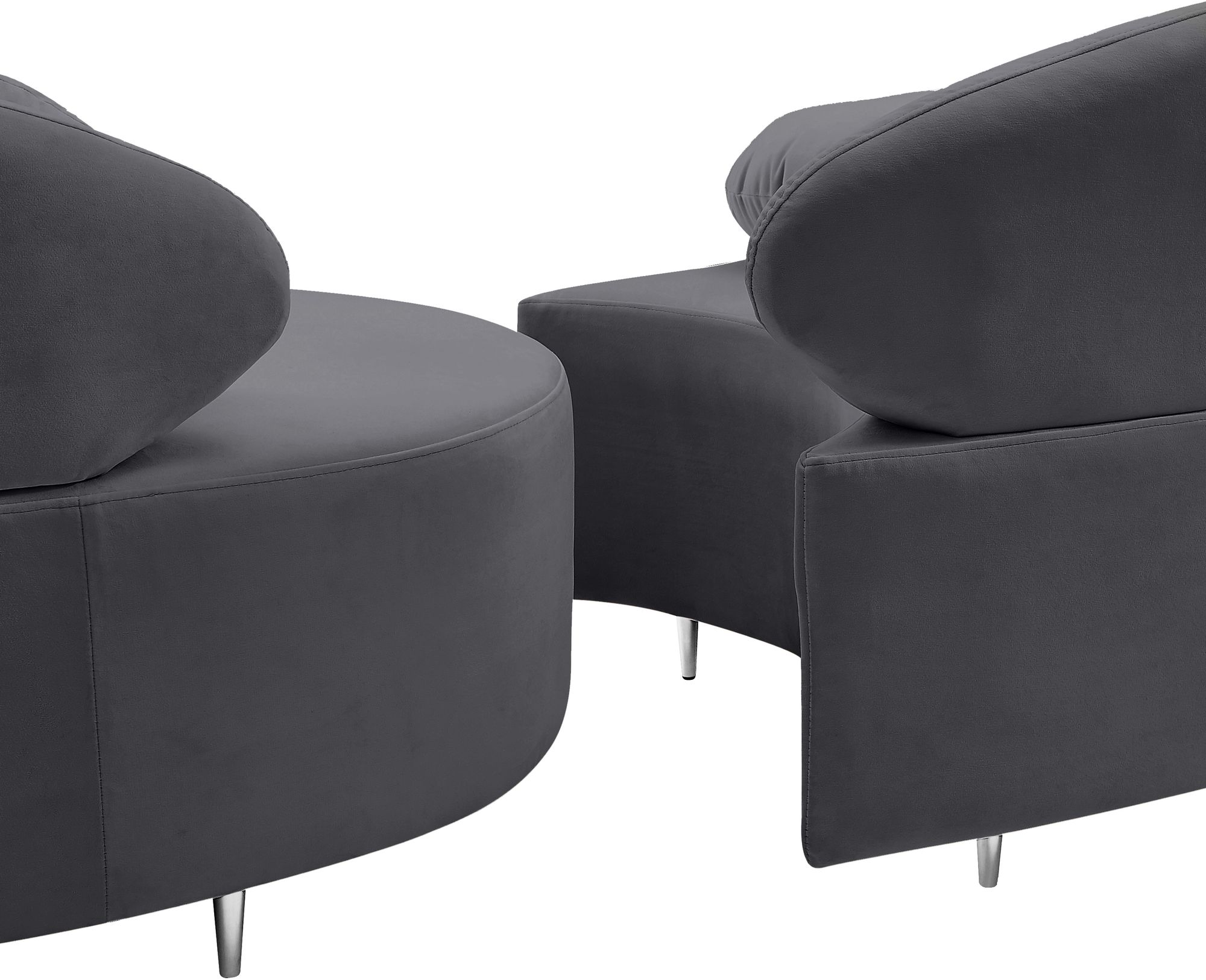 Vivacious 169" 3-Piece Velvet Sectional