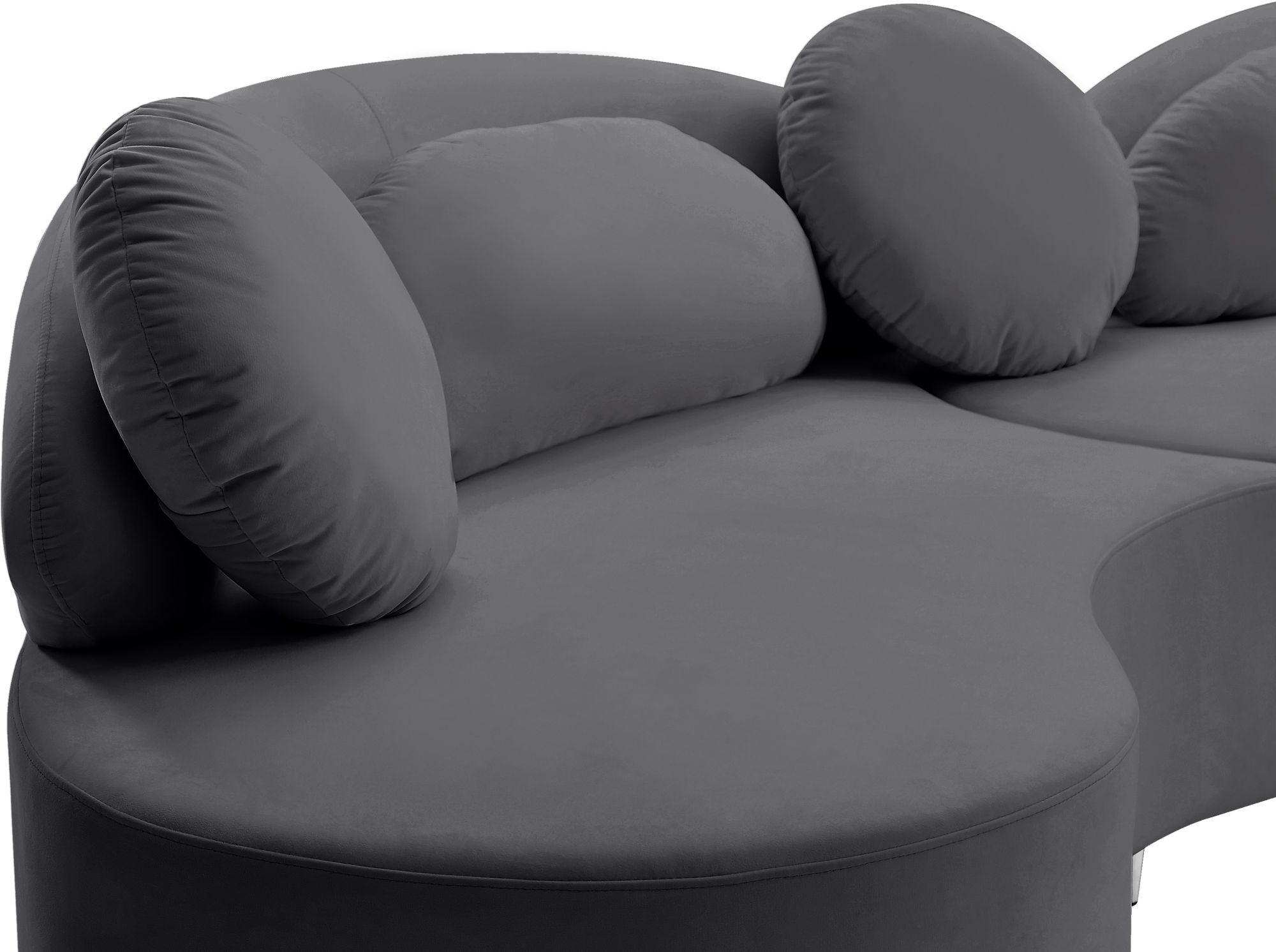 Vivacious 169" 3-Piece Velvet Sectional