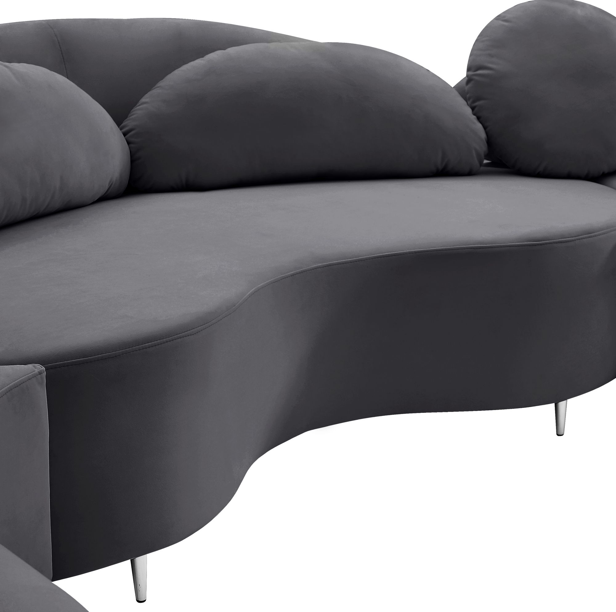Vivacious 169" 3-Piece Velvet Sectional