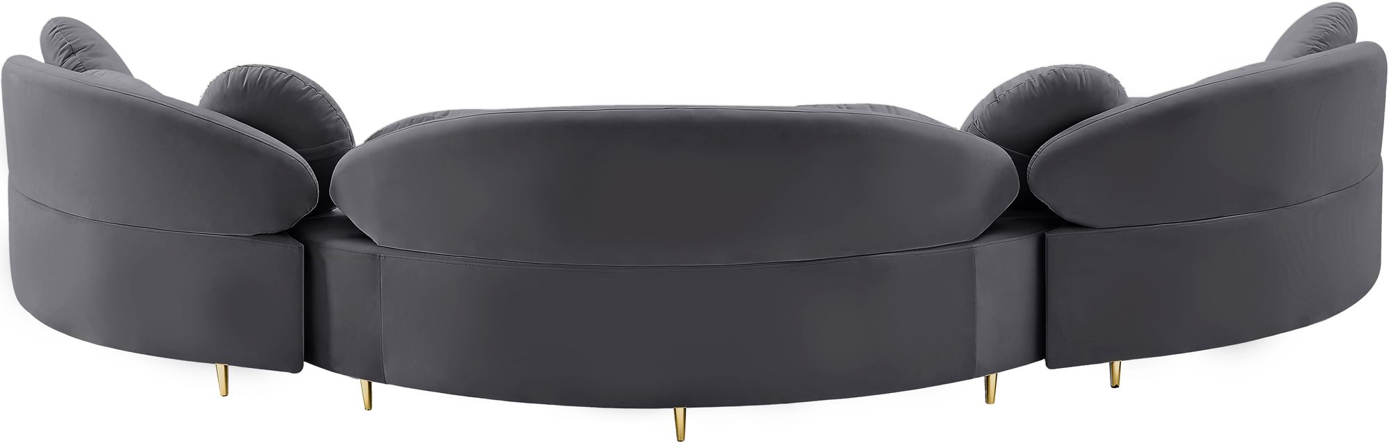Vivacious 169" 3-Piece Velvet Sectional