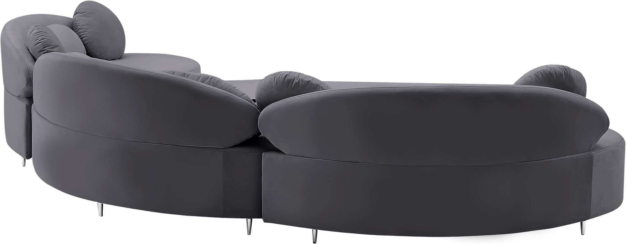 Vivacious 169" 3-Piece Velvet Sectional