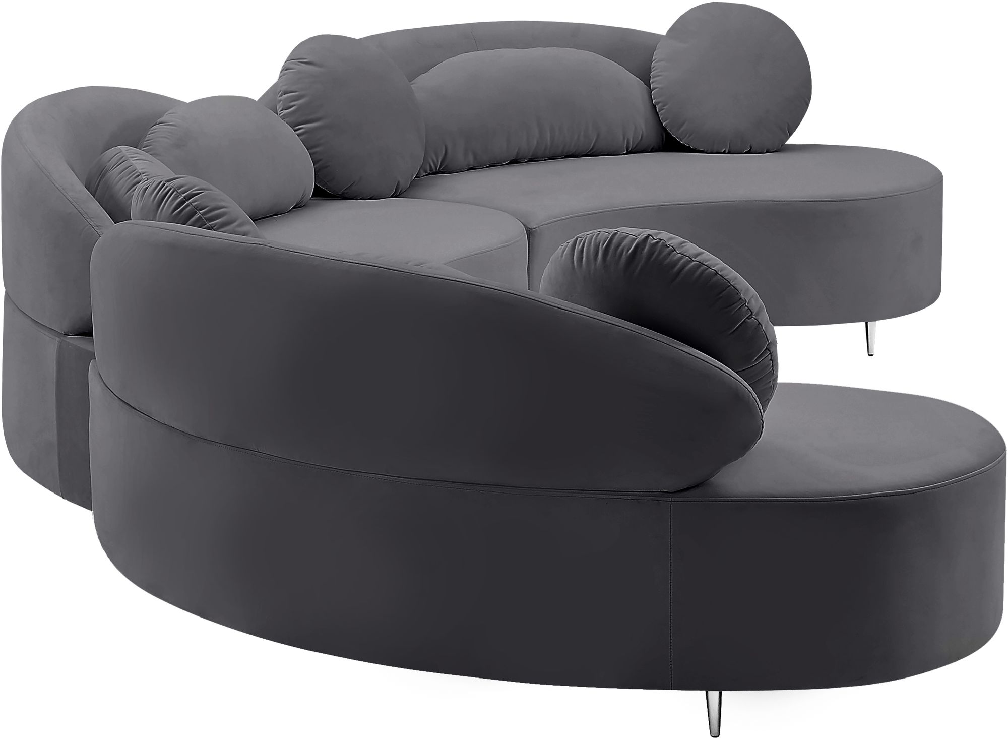 Vivacious 169" 3-Piece Velvet Sectional