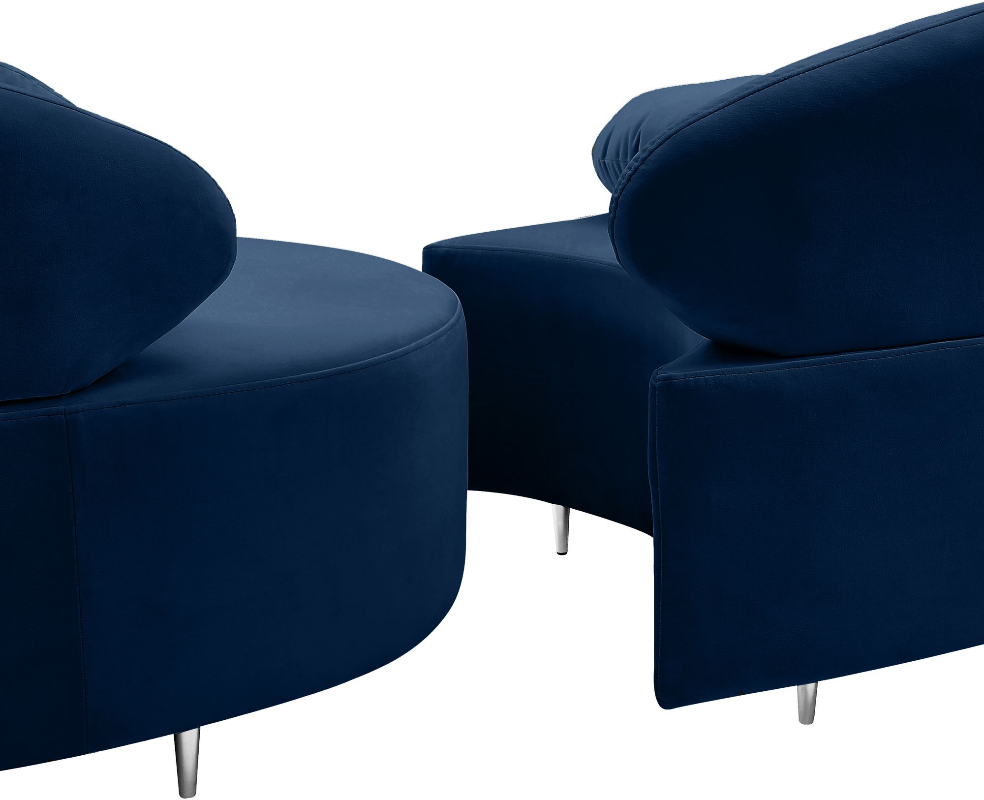 Vivacious 169" 3-Piece Velvet Sectional