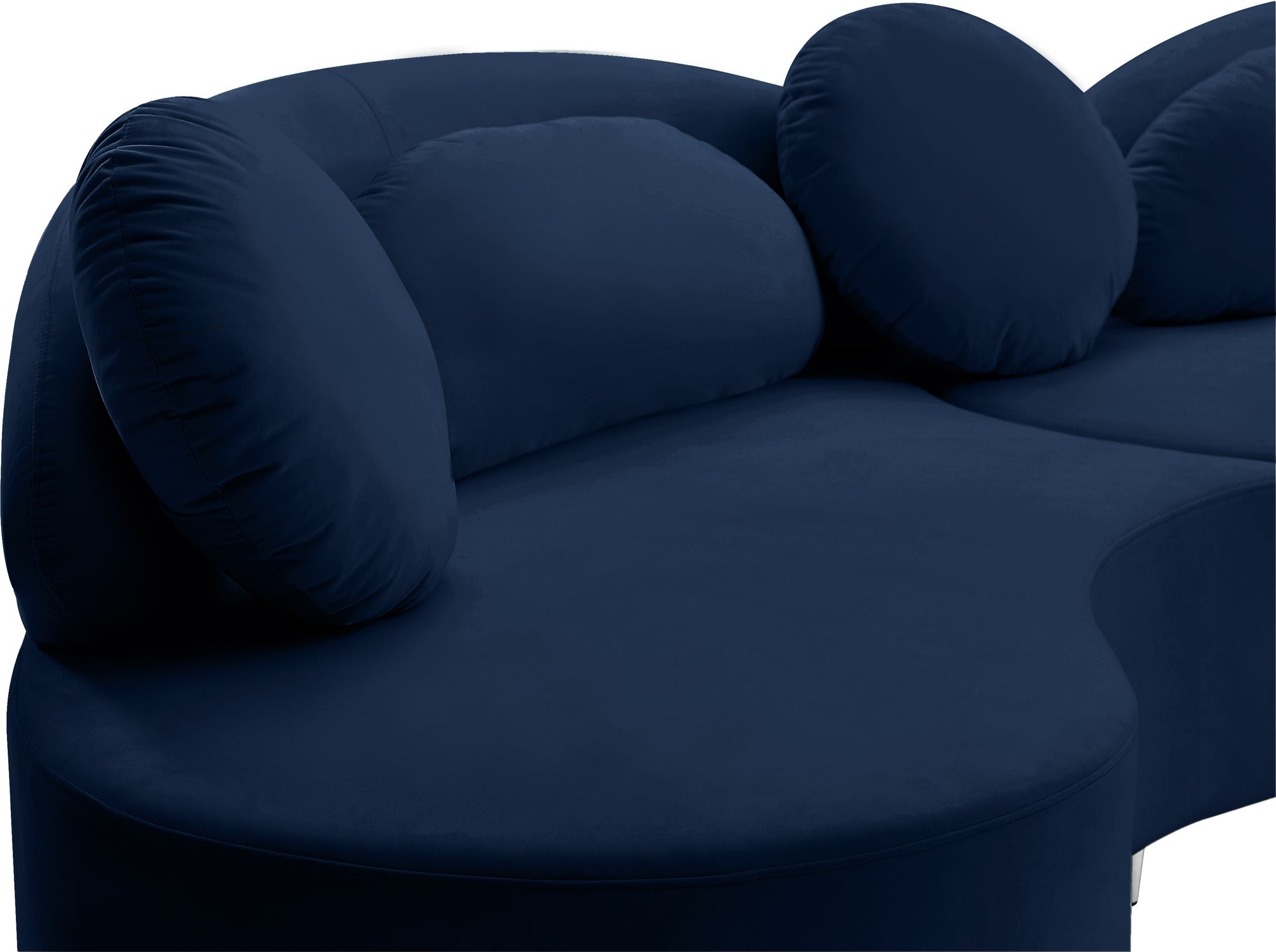 Vivacious 169" 3-Piece Velvet Sectional