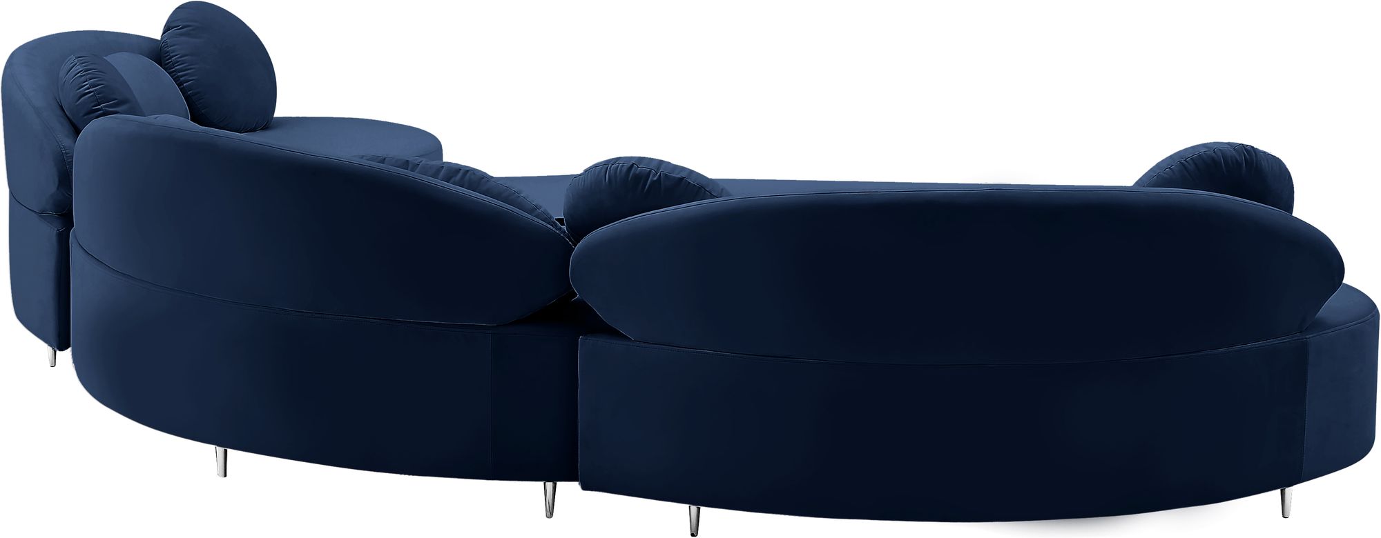 Vivacious 169" 3-Piece Velvet Sectional