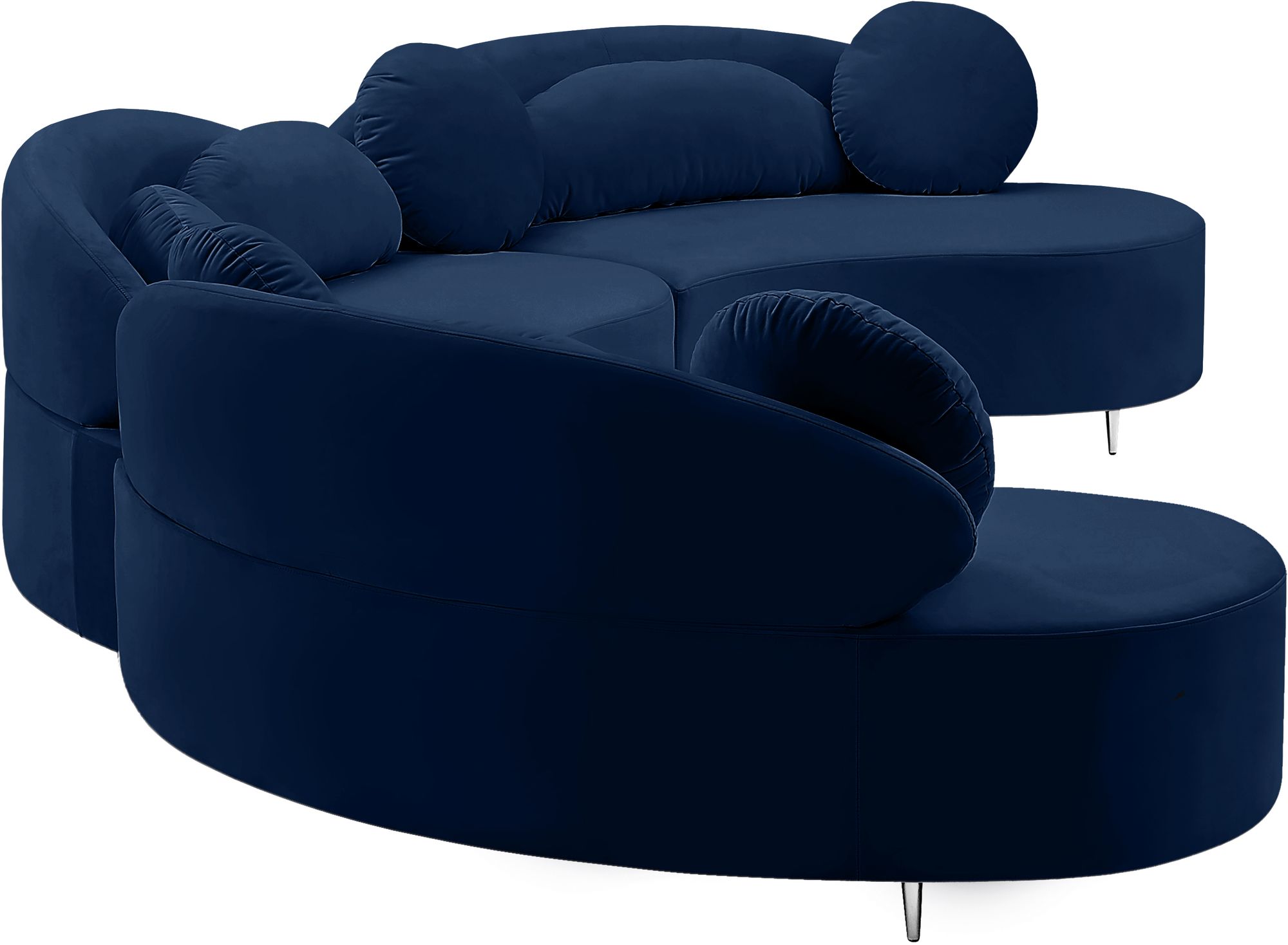 Vivacious 169" 3-Piece Velvet Sectional
