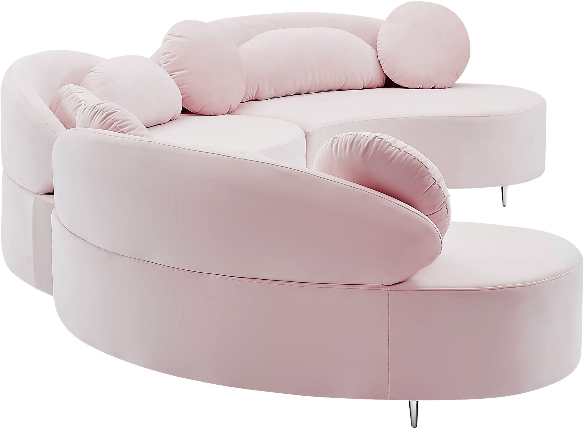 Vivacious 169" 3-Piece Velvet Sectional