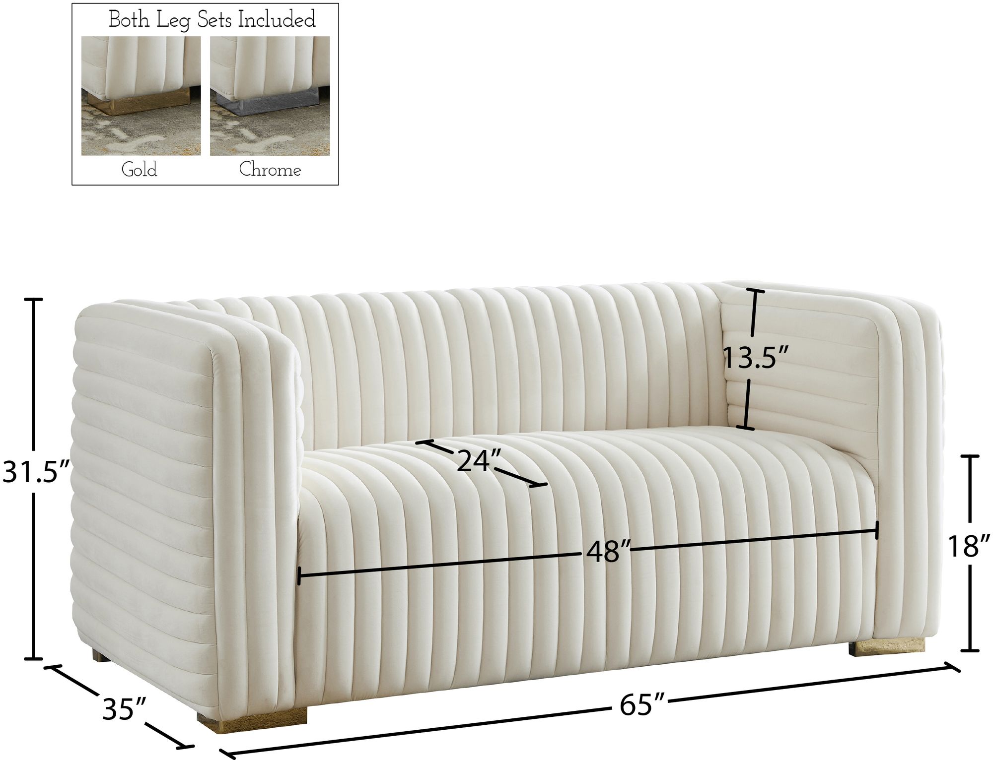 Ravish Velvet Loveseat