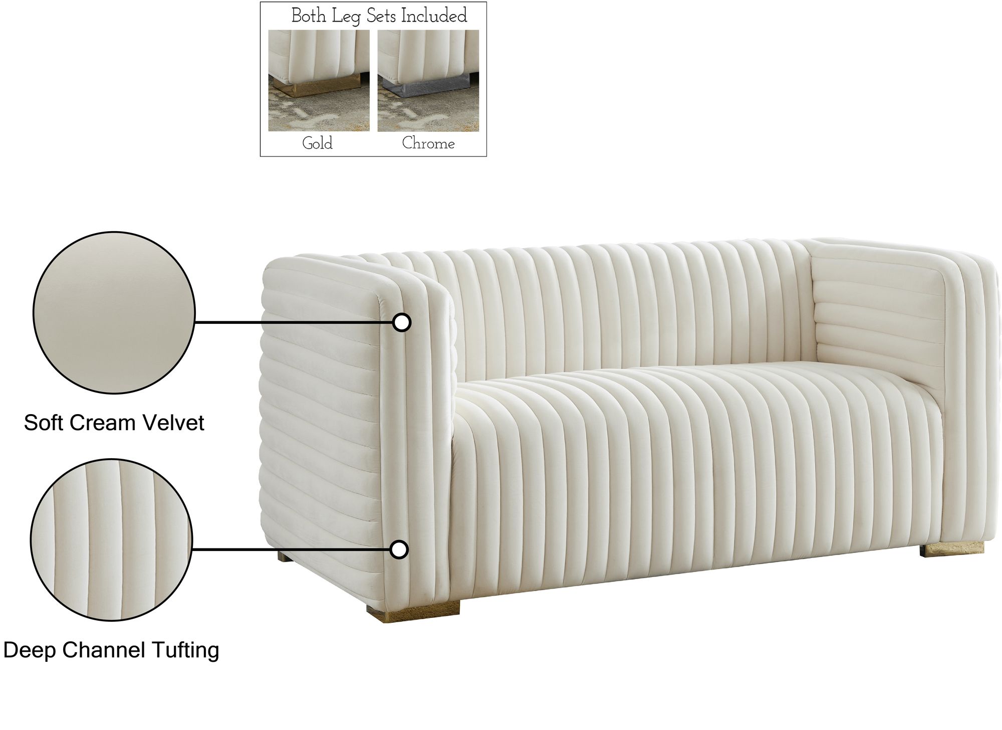 Ravish Velvet Loveseat